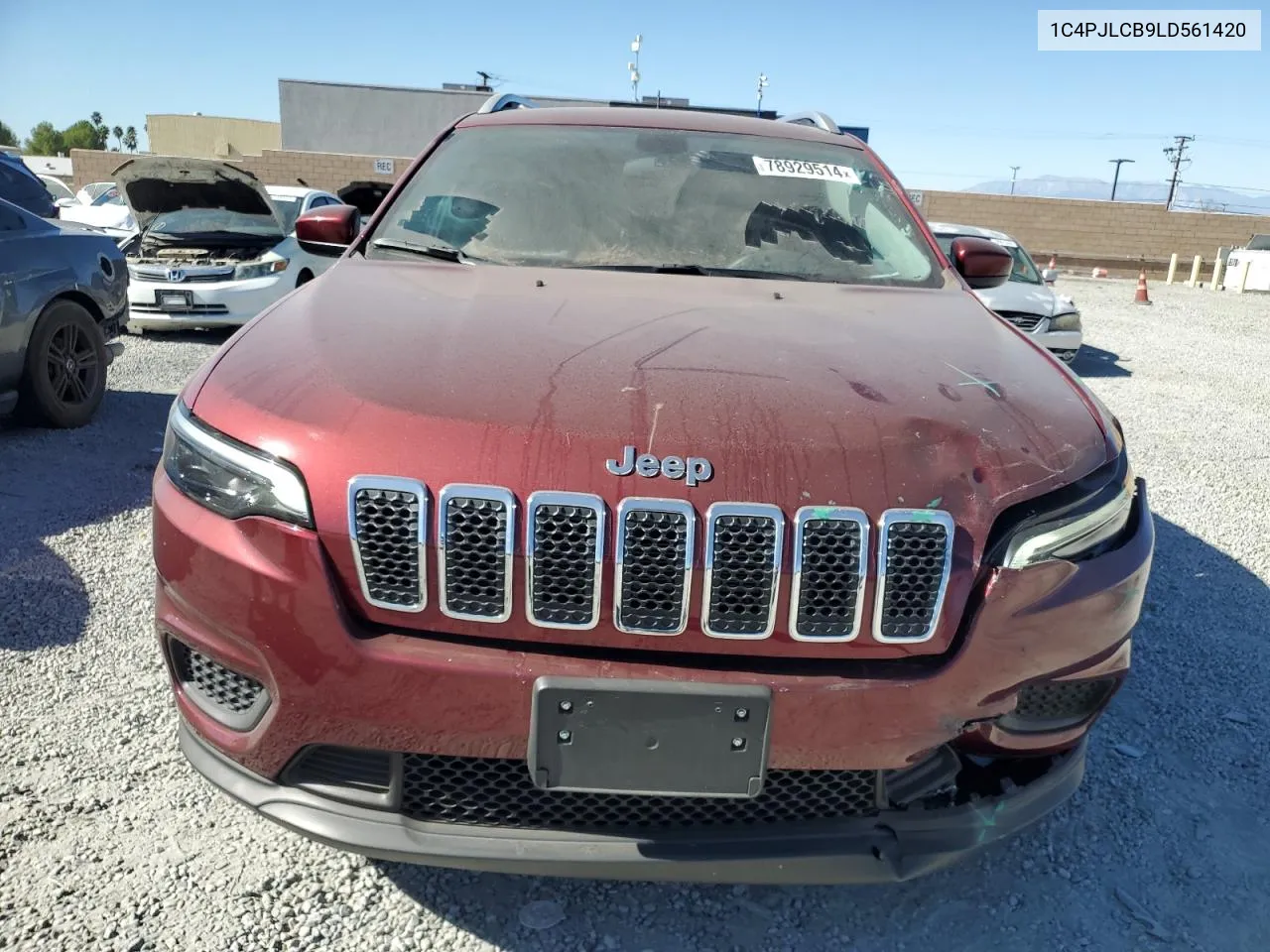 2020 Jeep Cherokee Latitude VIN: 1C4PJLCB9LD561420 Lot: 78929514