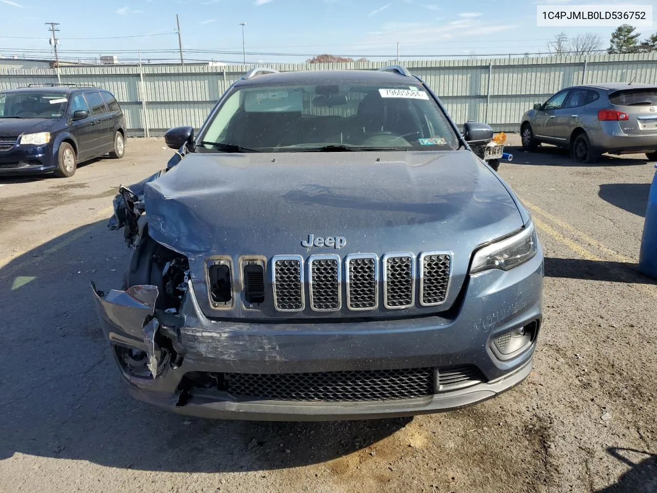 2020 Jeep Cherokee Latitude Plus VIN: 1C4PJMLB0LD536752 Lot: 79605684