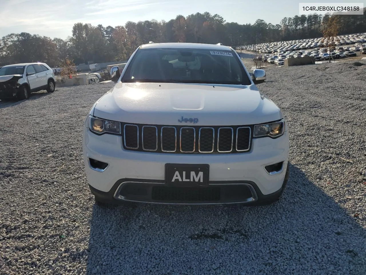 2020 Jeep Grand Cherokee Limited VIN: 1C4RJEBGXLC348158 Lot: 81236774