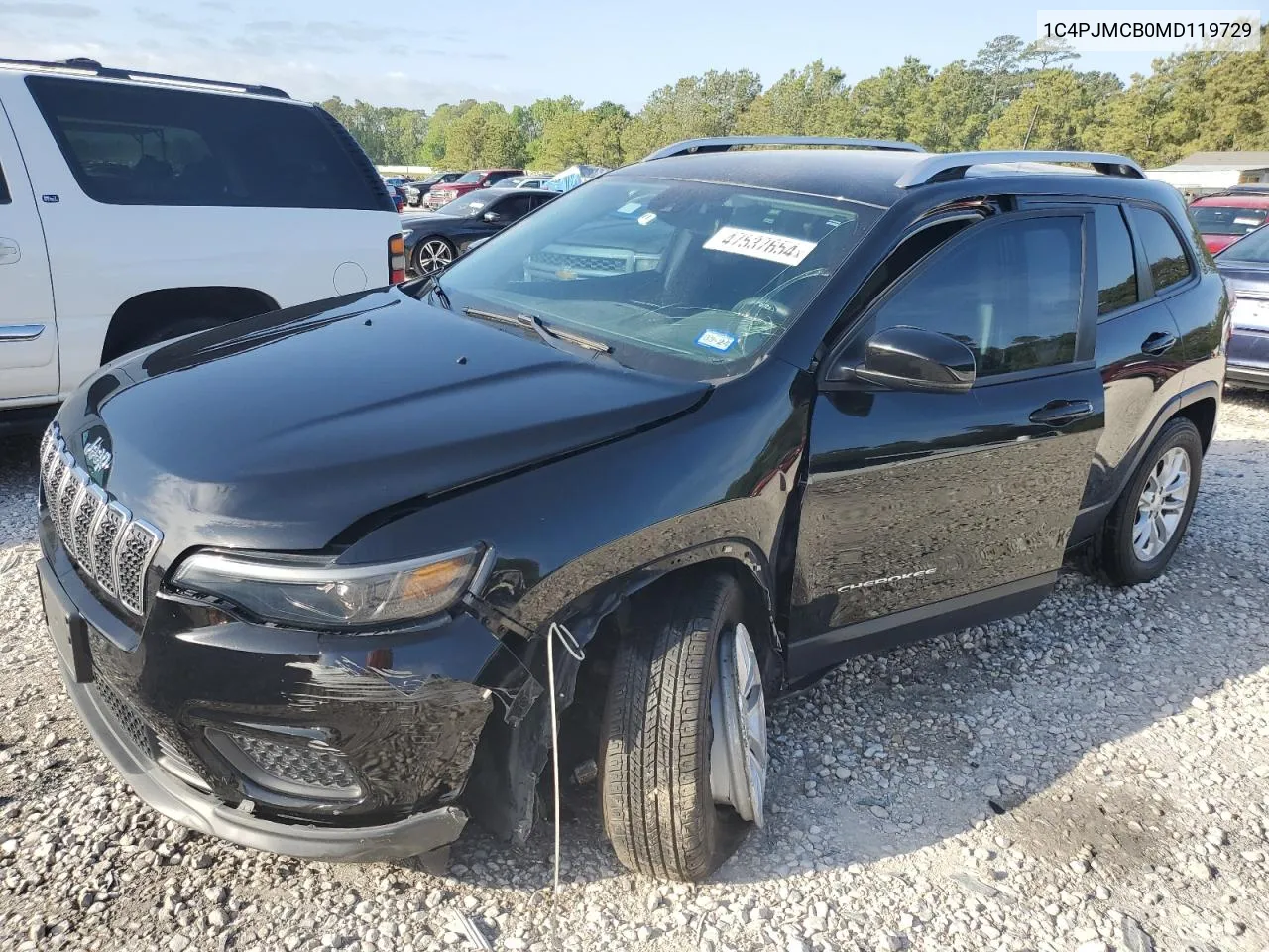 2021 Jeep Cherokee Latitude VIN: 1C4PJMCB0MD119729 Lot: 47537654