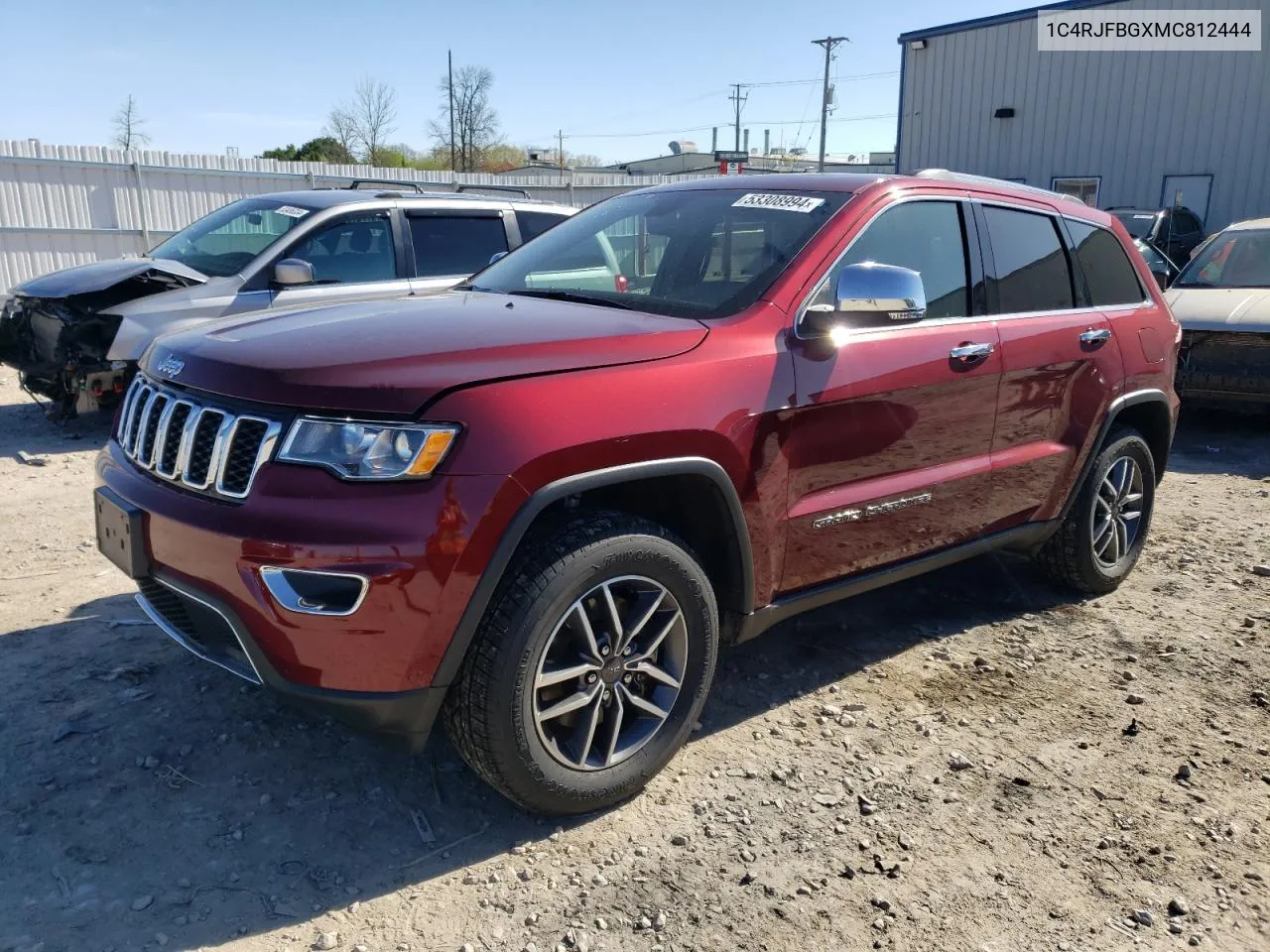 2021 Jeep Grand Cherokee Limited VIN: 1C4RJFBGXMC812444 Lot: 53308994