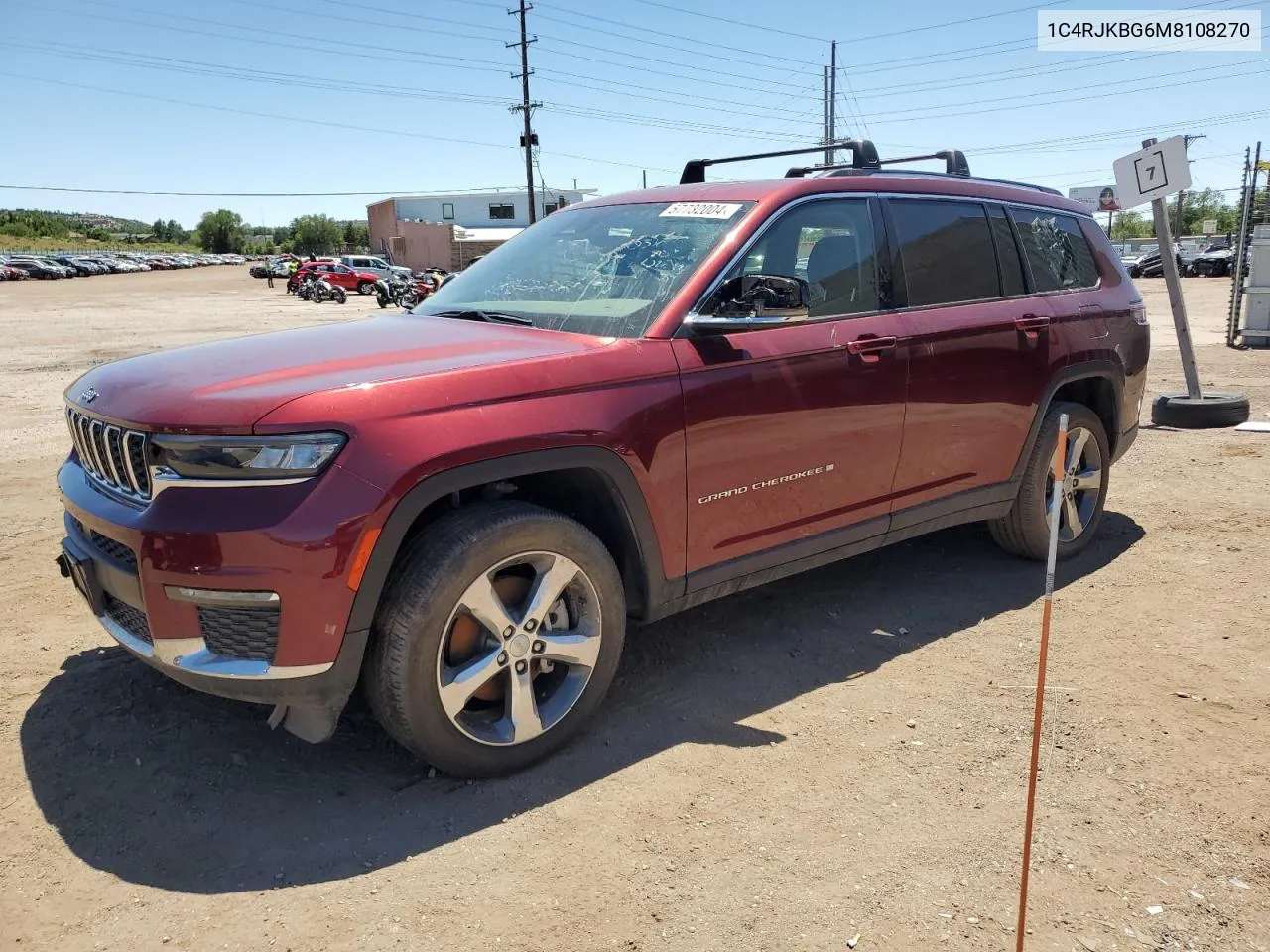 2021 Jeep Grand Cherokee L Limited VIN: 1C4RJKBG6M8108270 Lot: 57732004