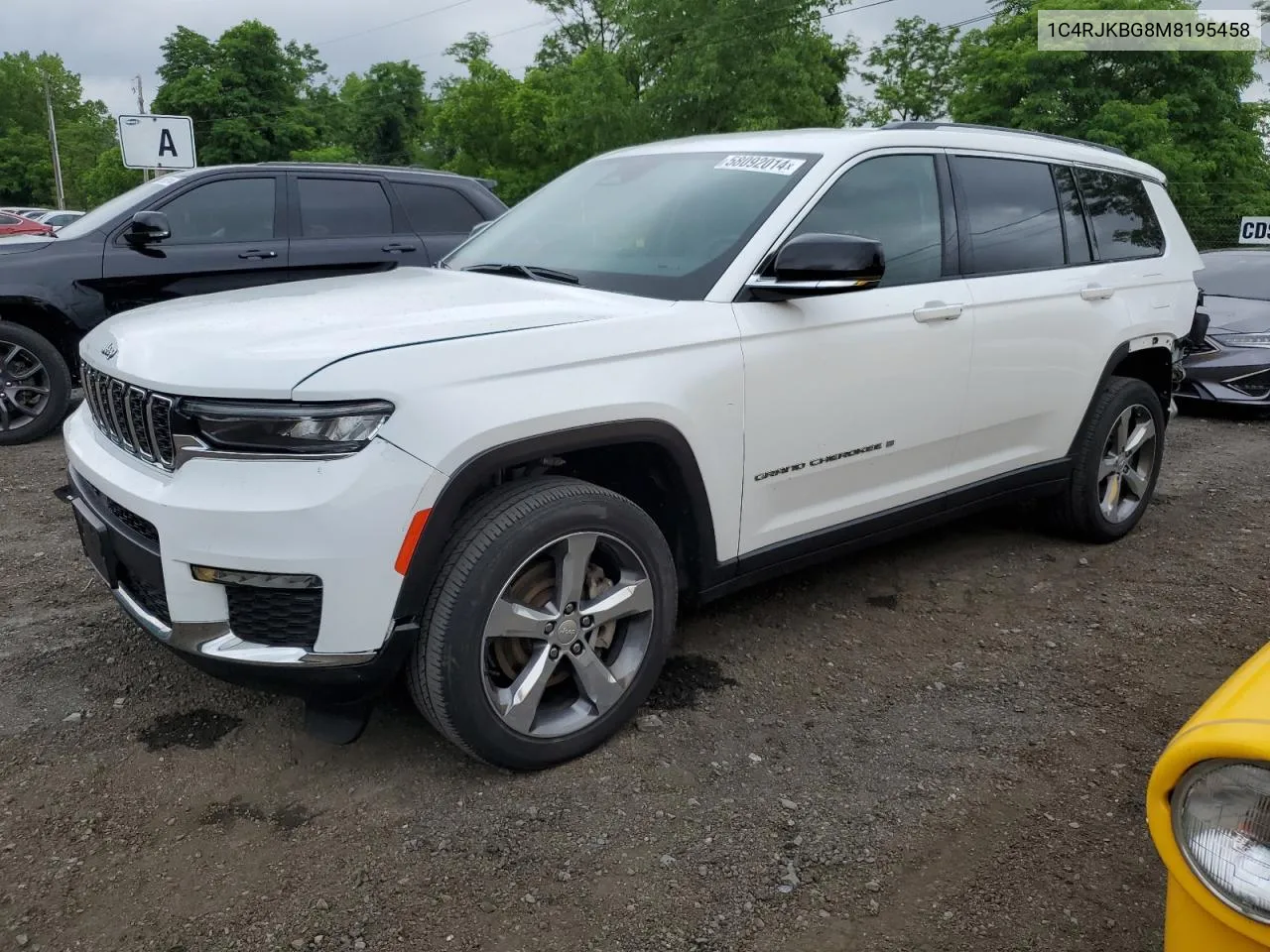 2021 Jeep Grand Cherokee L Limited VIN: 1C4RJKBG8M8195458 Lot: 58092014