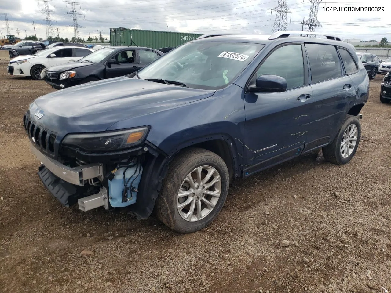 2021 Jeep Cherokee Latitude VIN: 1C4PJLCB3MD200329 Lot: 61872574