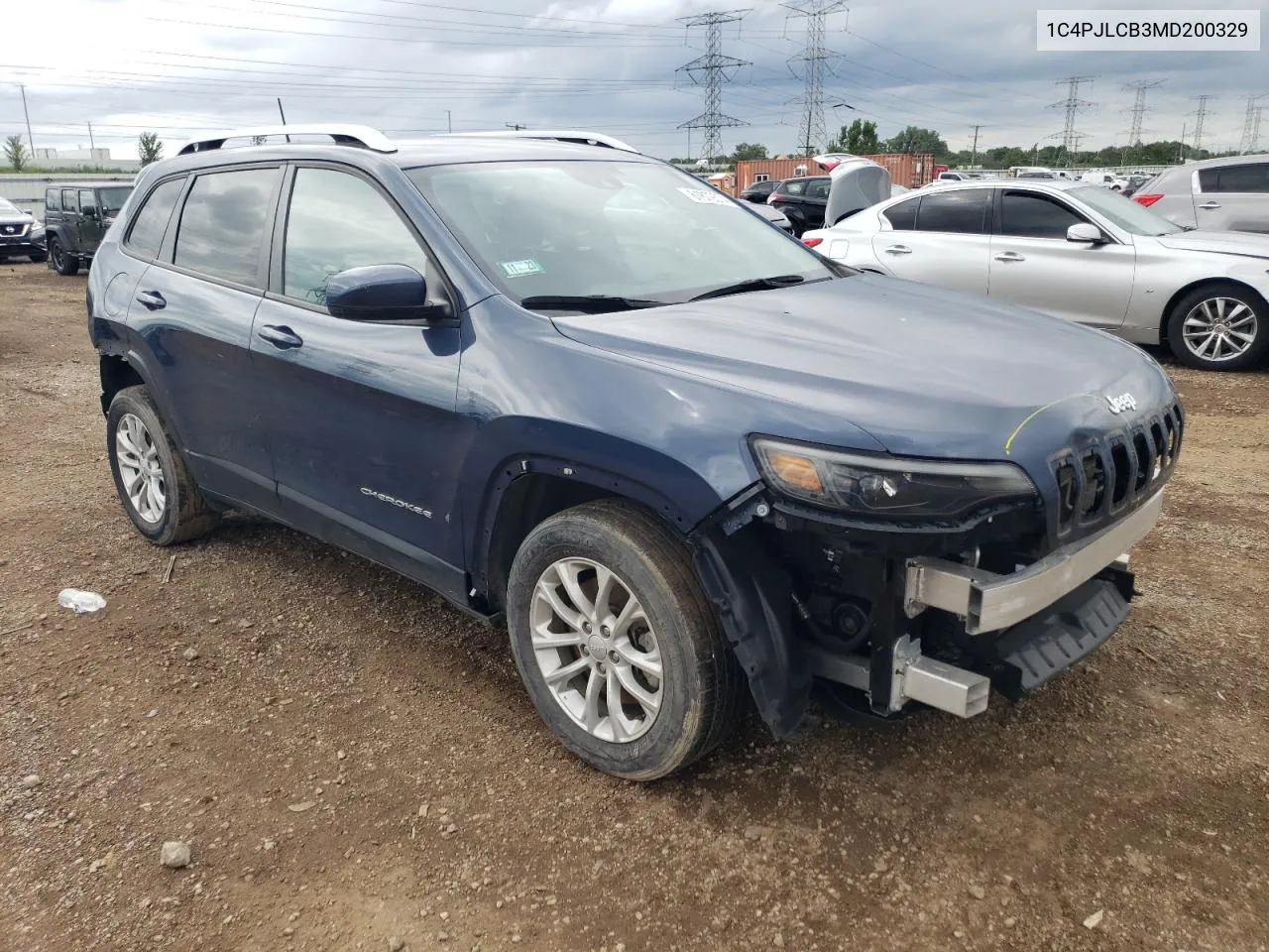 2021 Jeep Cherokee Latitude VIN: 1C4PJLCB3MD200329 Lot: 61872574