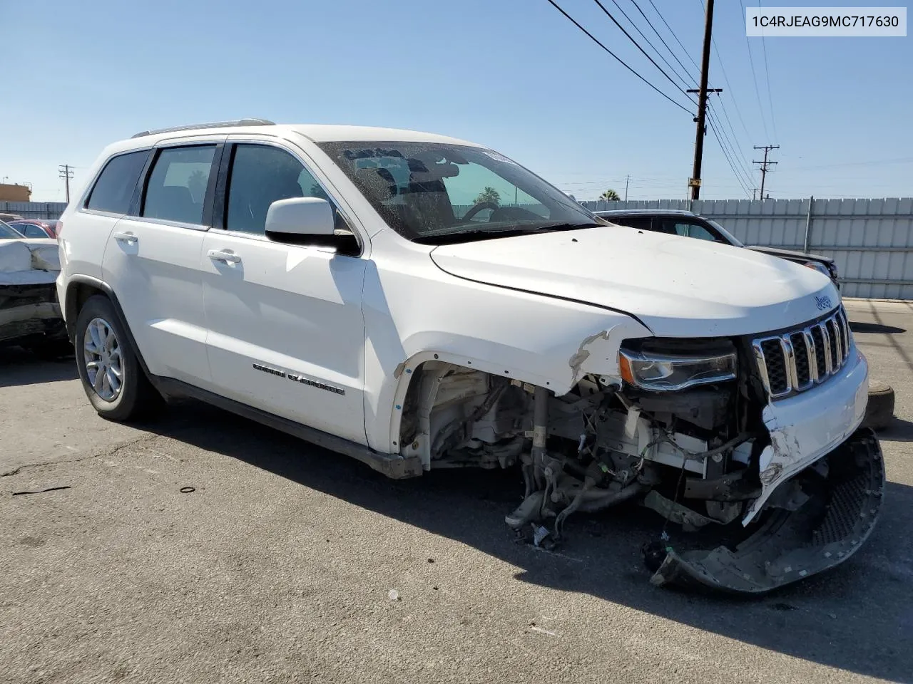 1C4RJEAG9MC717630 2021 Jeep Grand Cherokee Laredo