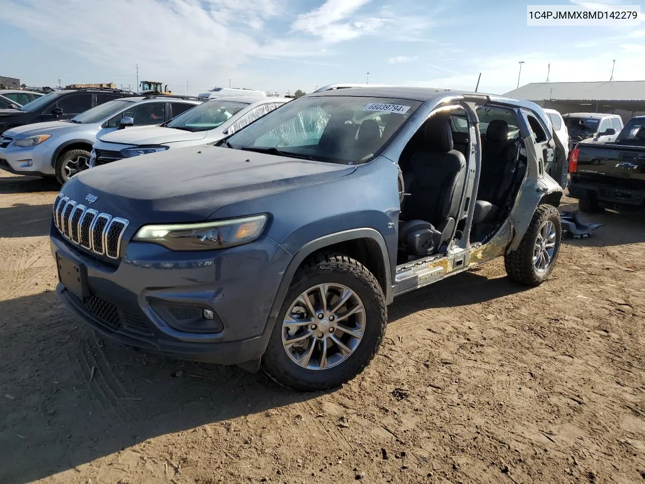 2021 Jeep Cherokee Latitude Lux VIN: 1C4PJMMX8MD142279 Lot: 68039794