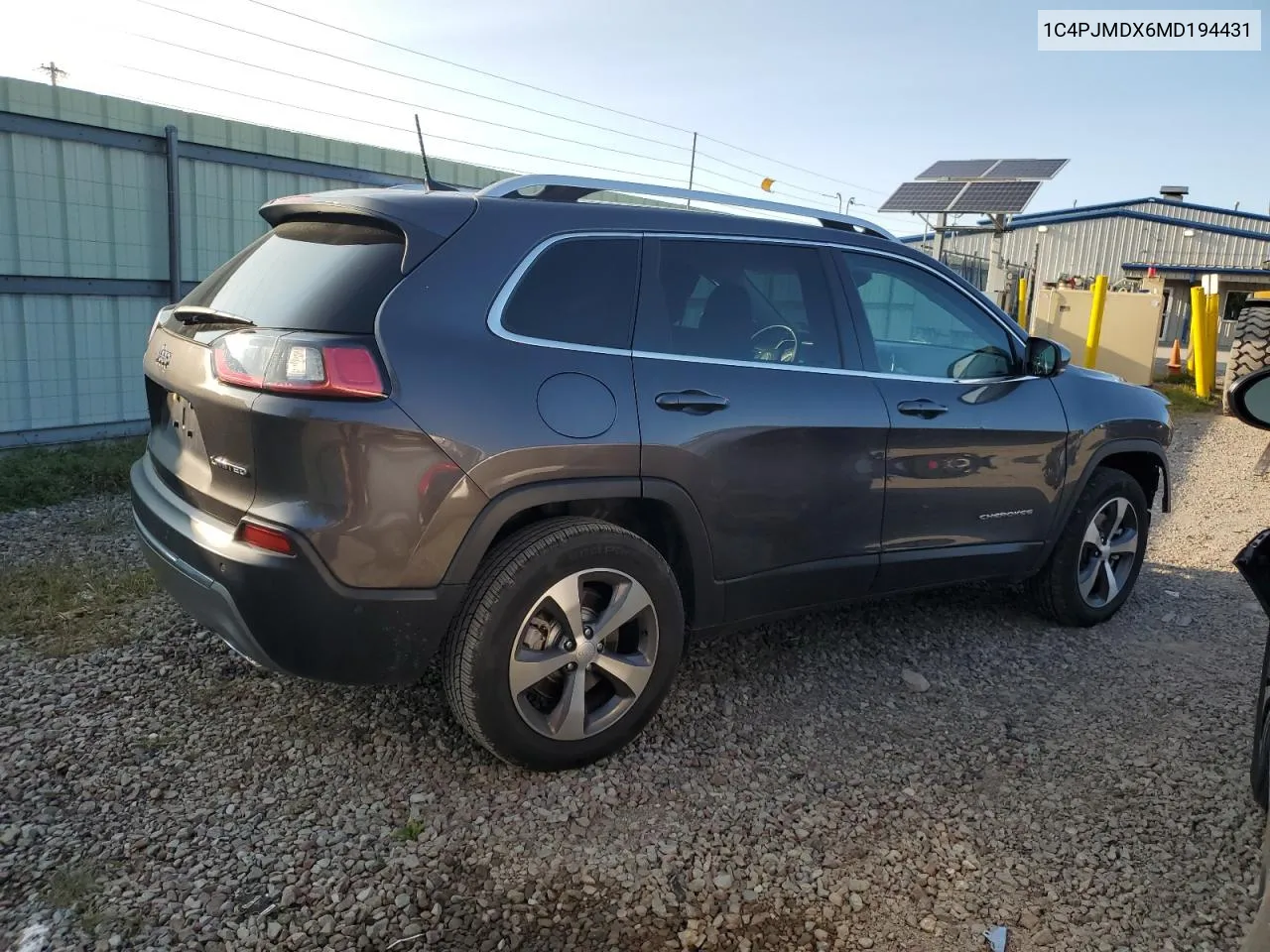 2021 Jeep Cherokee Limited VIN: 1C4PJMDX6MD194431 Lot: 70785234