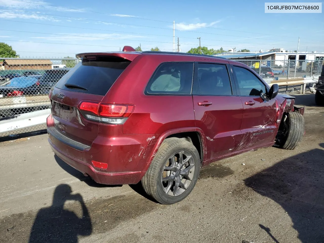 1C4RJFBG7MC768600 2021 Jeep Grand Cherokee Limited