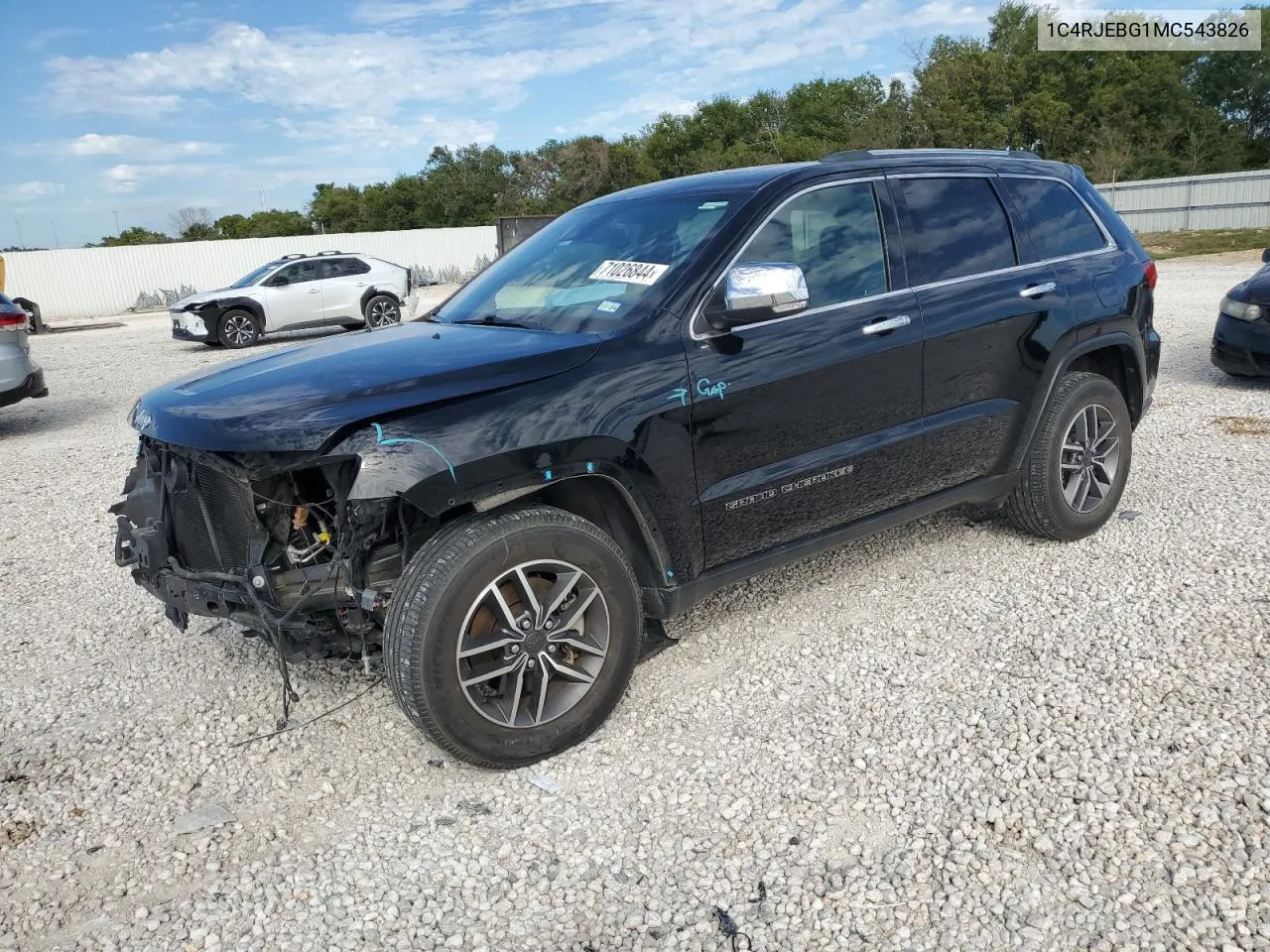 2021 Jeep Grand Cherokee Limited VIN: 1C4RJEBG1MC543826 Lot: 71026844