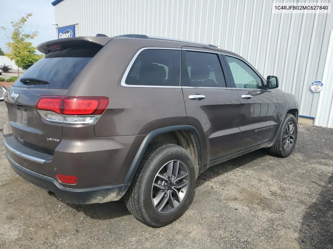 2021 Jeep Grand Cherokee Limited VIN: 1C4RJFBG2MC627840 Lot: 71036804