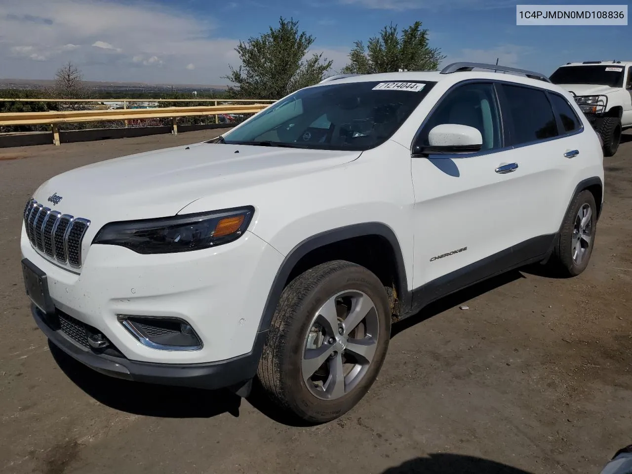 2021 Jeep Cherokee Limited VIN: 1C4PJMDN0MD108836 Lot: 71214044