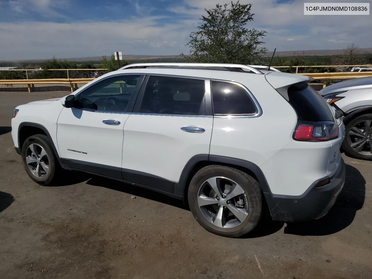 2021 Jeep Cherokee Limited VIN: 1C4PJMDN0MD108836 Lot: 71214044