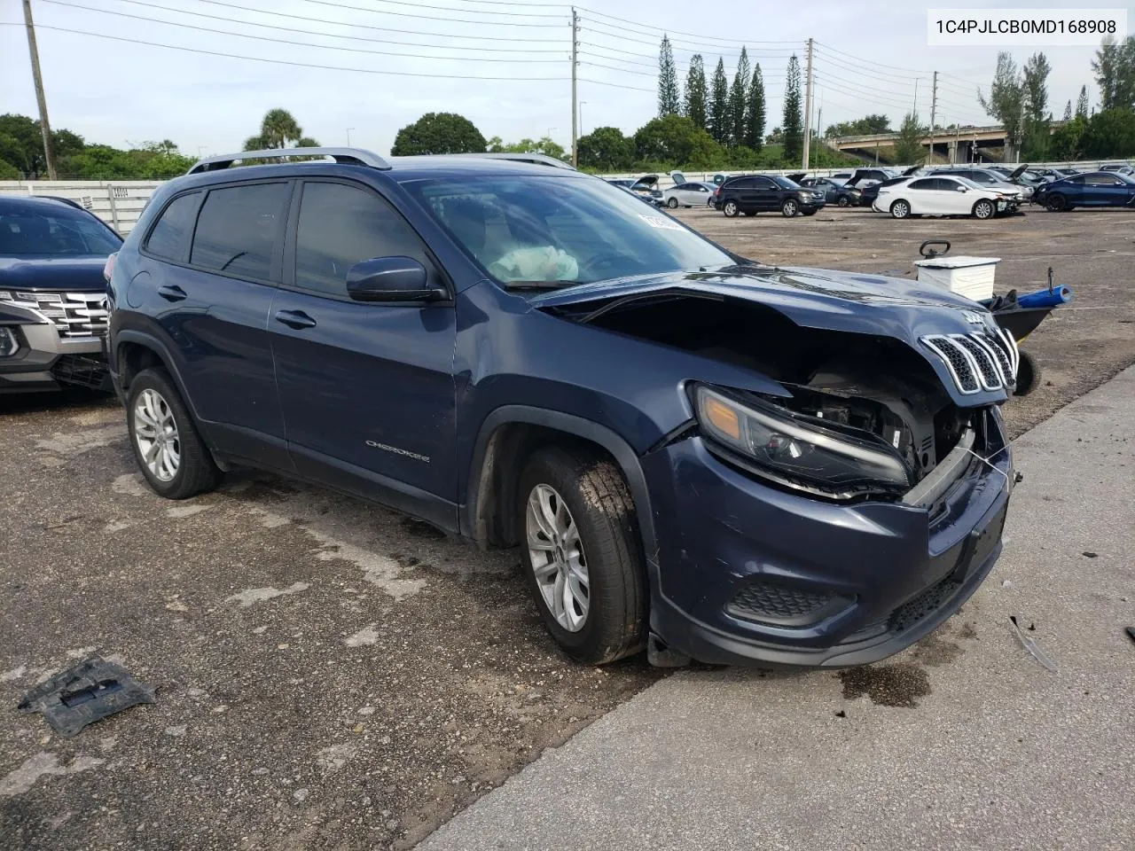 2021 Jeep Cherokee Latitude VIN: 1C4PJLCB0MD168908 Lot: 71216084