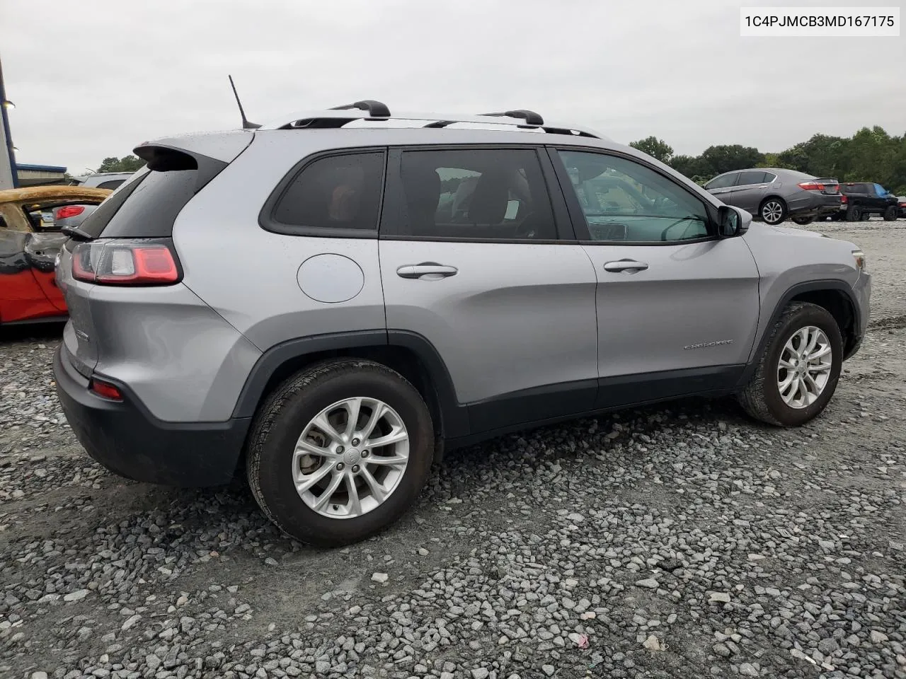 2021 Jeep Cherokee Latitude VIN: 1C4PJMCB3MD167175 Lot: 71364074