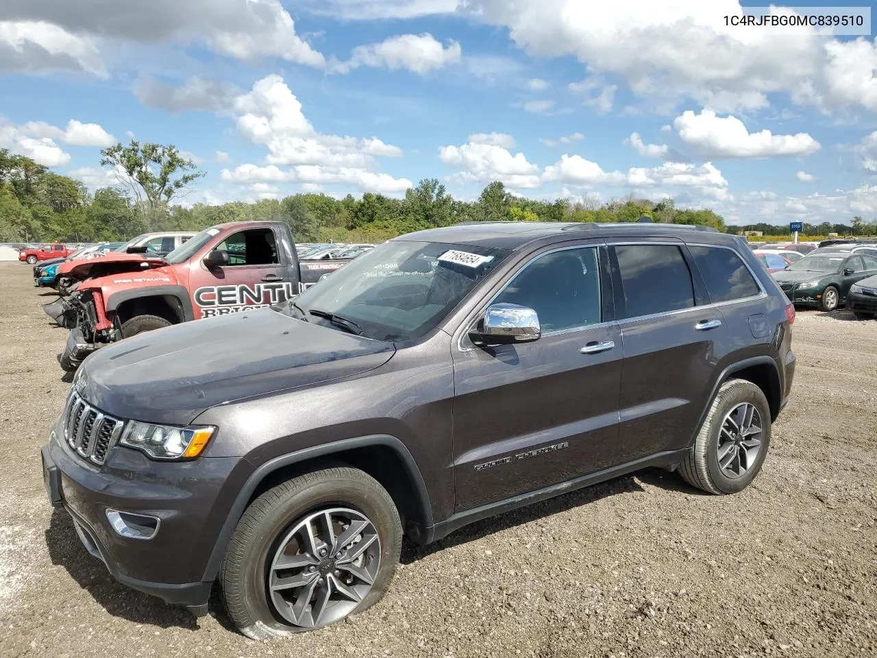 2021 Jeep Grand Cherokee Limited VIN: 1C4RJFBG0MC839510 Lot: 71684654