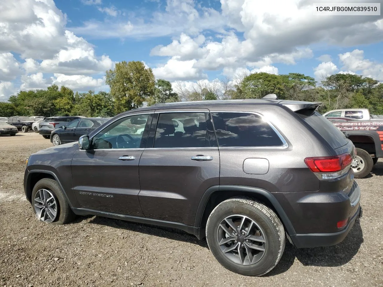 2021 Jeep Grand Cherokee Limited VIN: 1C4RJFBG0MC839510 Lot: 71684654