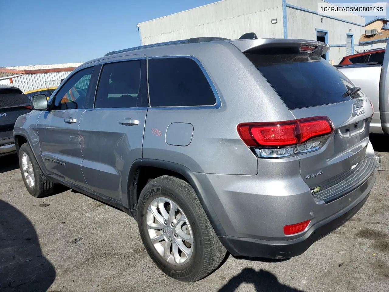 2021 Jeep Grand Cherokee Laredo VIN: 1C4RJFAG5MC808495 Lot: 71842354