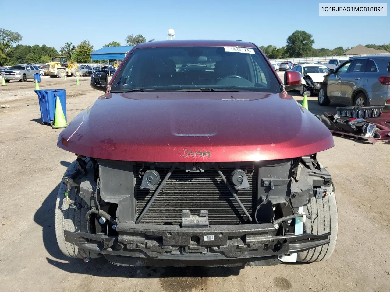 2021 Jeep Grand Cherokee Laredo VIN: 1C4RJEAG1MC818094 Lot: 71933724