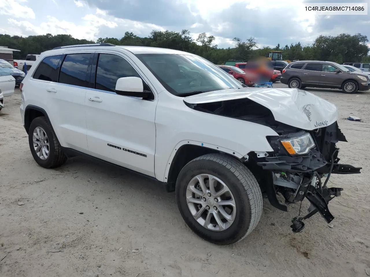 2021 Jeep Grand Cherokee Laredo VIN: 1C4RJEAG8MC714086 Lot: 72021684