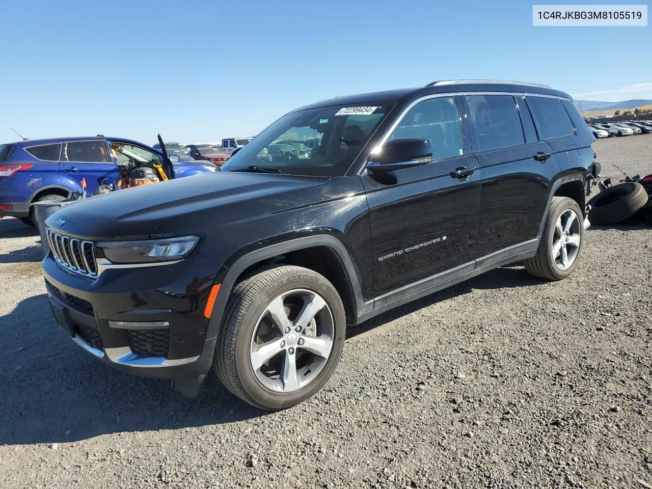 2021 Jeep Grand Cherokee L Limited VIN: 1C4RJKBG3M8105519 Lot: 72299434