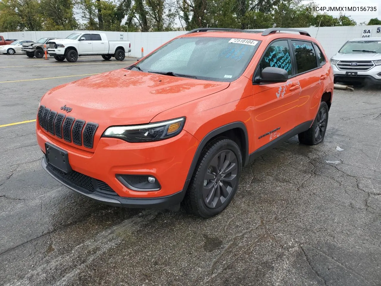 2021 Jeep Cherokee Latitude Lux VIN: 1C4PJMMX1MD156735 Lot: 72518104