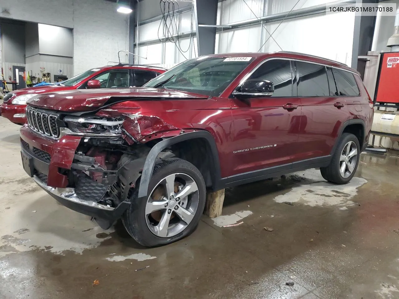 2021 Jeep Grand Cherokee L Limited VIN: 1C4RJKBG1M8170188 Lot: 72701554