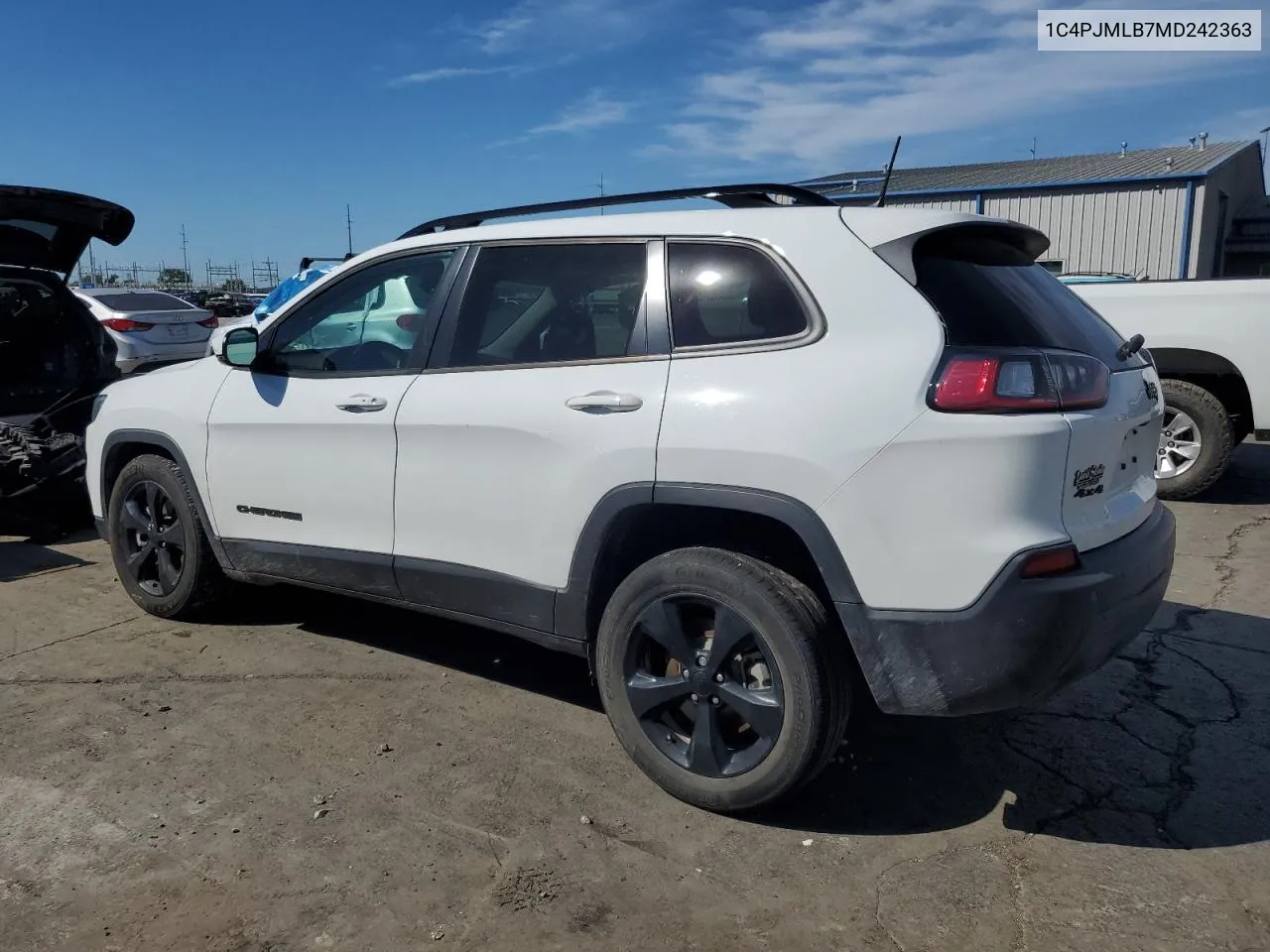 2021 Jeep Cherokee Latitude Plus VIN: 1C4PJMLB7MD242363 Lot: 73049654