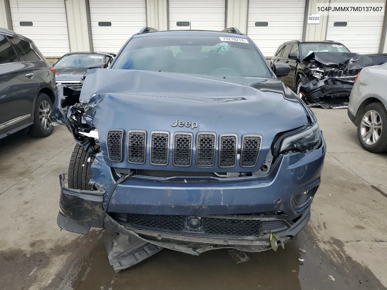 2021 Jeep Cherokee Latitude Lux VIN: 1C4PJMMX7MD137607 Lot: 73270274