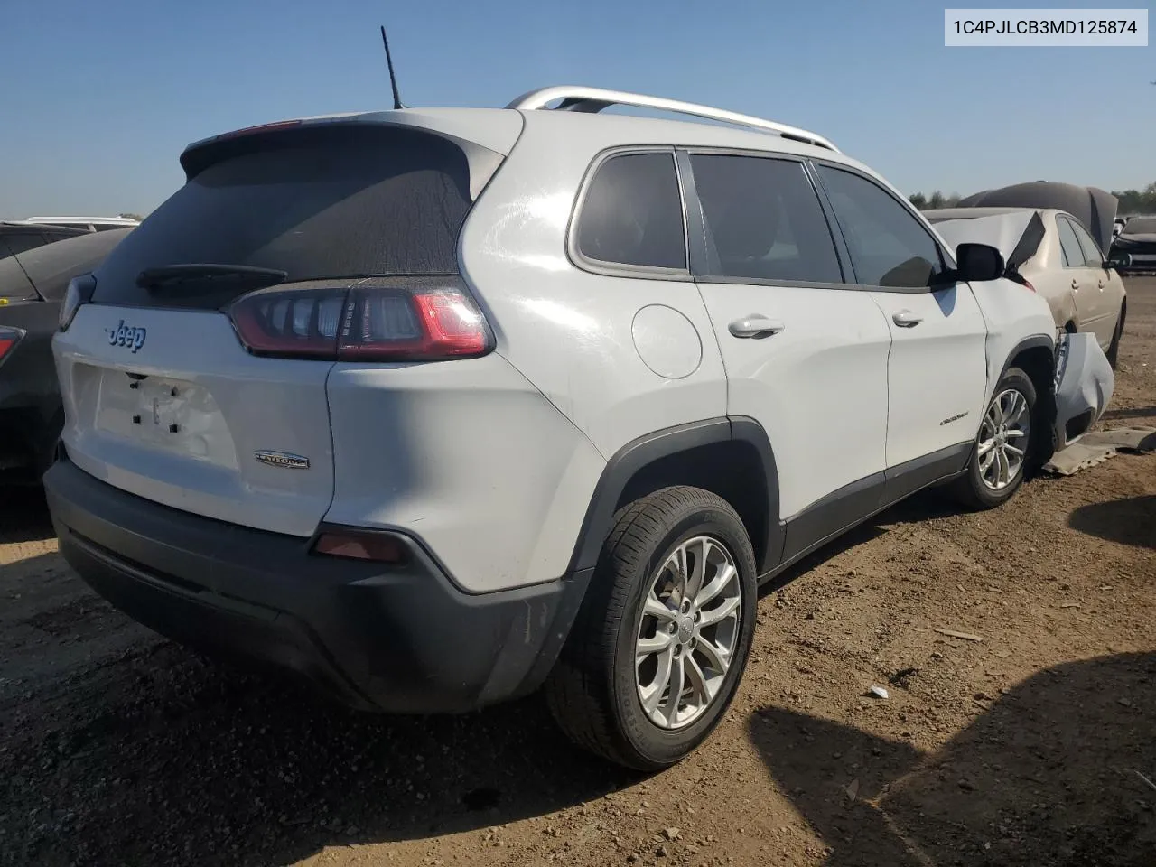 2021 Jeep Cherokee Latitude VIN: 1C4PJLCB3MD125874 Lot: 74592114