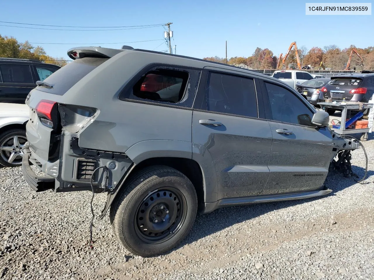 2021 Jeep Grand Cherokee Trackhawk VIN: 1C4RJFN91MC839559 Lot: 76606974