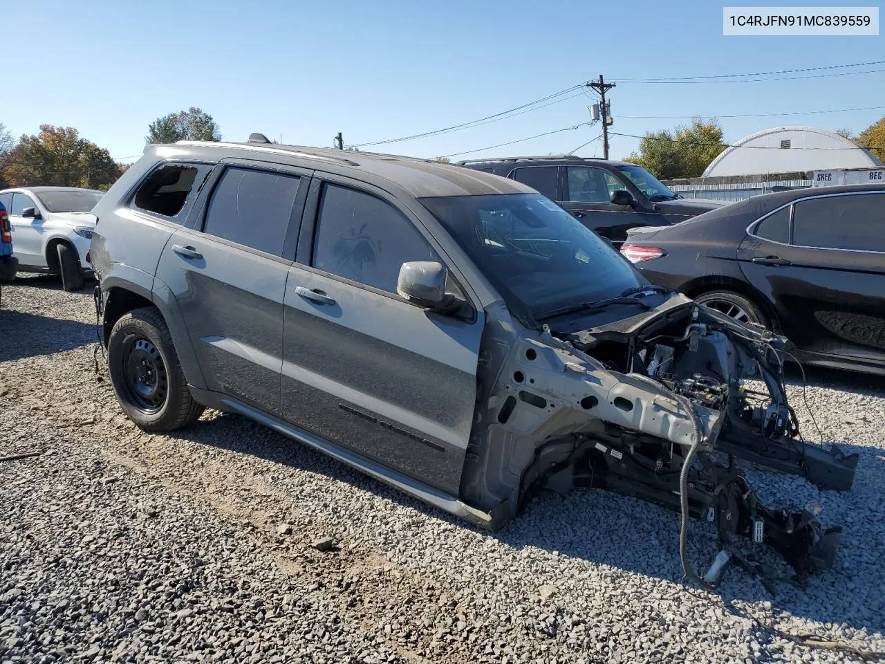 2021 Jeep Grand Cherokee Trackhawk VIN: 1C4RJFN91MC839559 Lot: 76606974