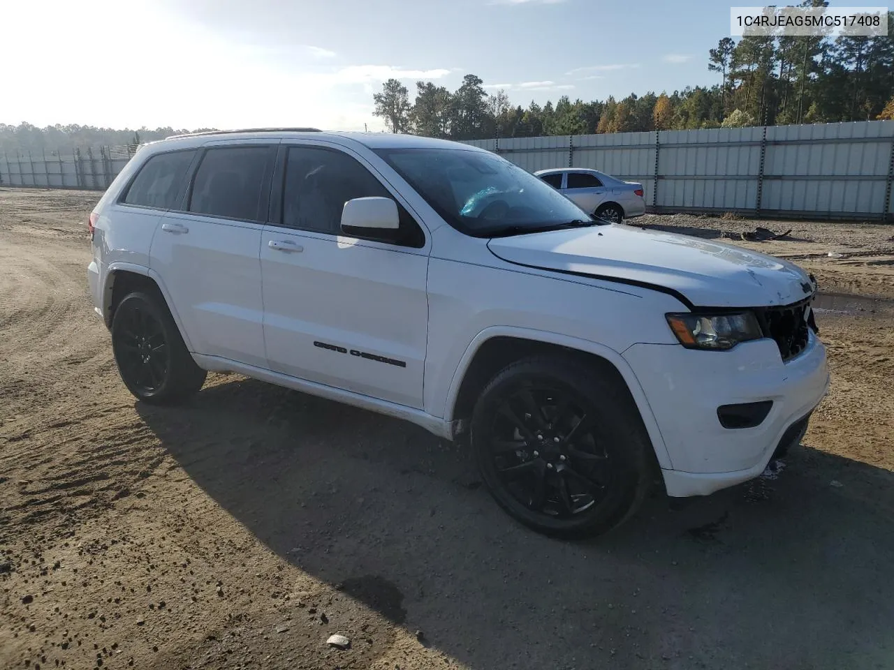 2021 Jeep Grand Cherokee Laredo VIN: 1C4RJEAG5MC517408 Lot: 78444184