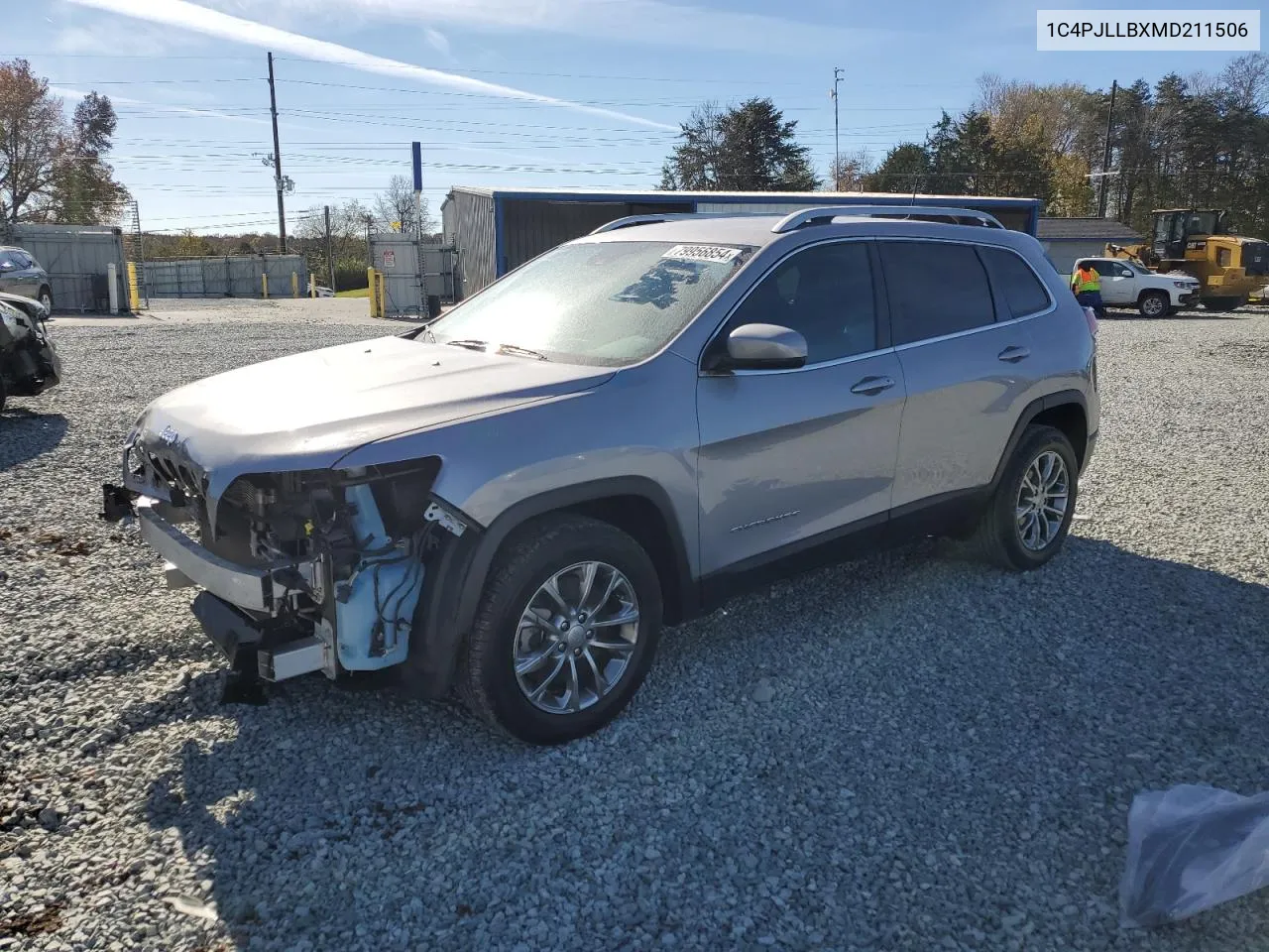 2021 Jeep Cherokee Latitude Plus VIN: 1C4PJLLBXMD211506 Lot: 79956854