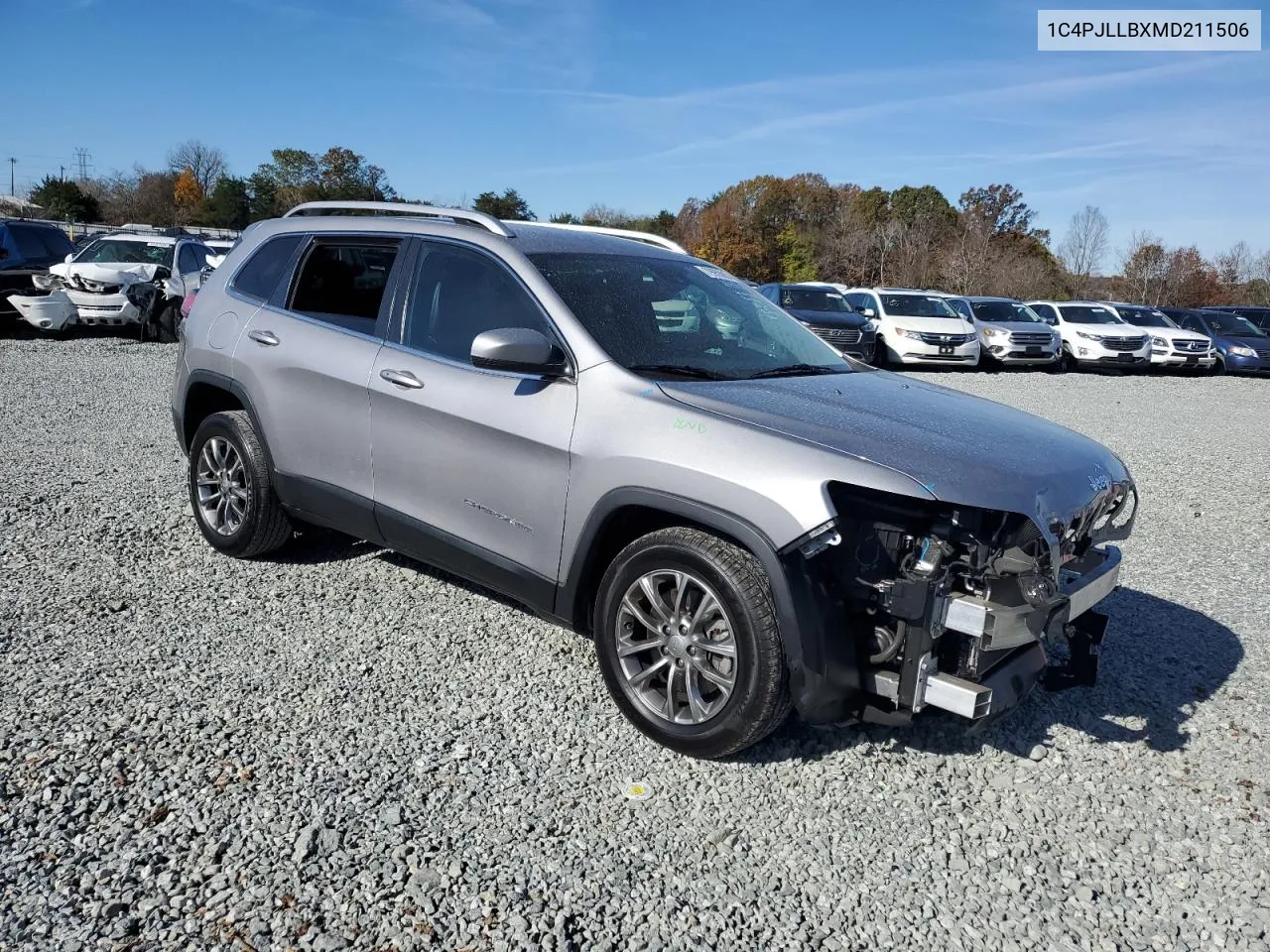 2021 Jeep Cherokee Latitude Plus VIN: 1C4PJLLBXMD211506 Lot: 79956854