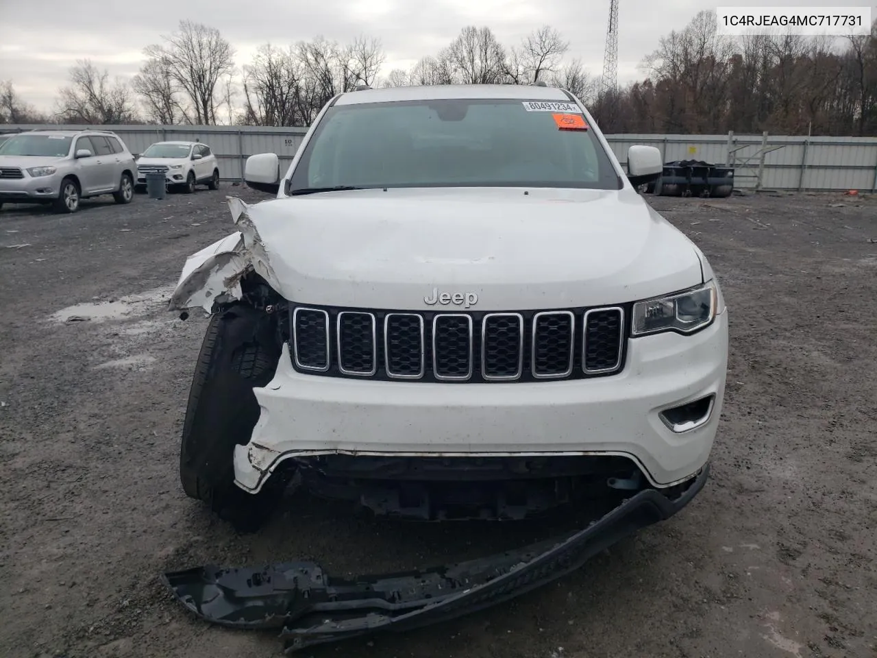 2021 Jeep Grand Cherokee Laredo VIN: 1C4RJEAG4MC717731 Lot: 80491234