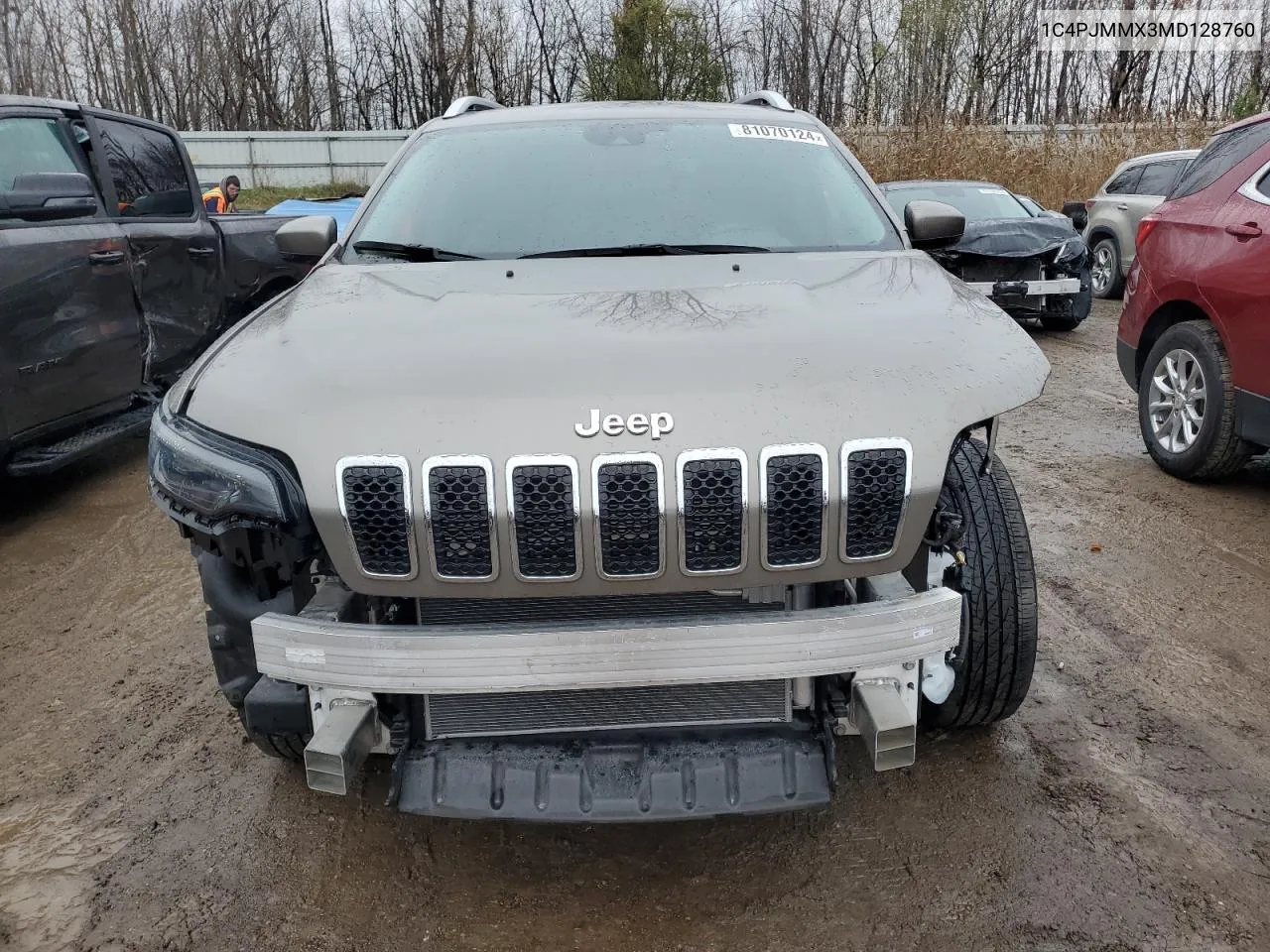 2021 Jeep Cherokee Latitude Lux VIN: 1C4PJMMX3MD128760 Lot: 81070124