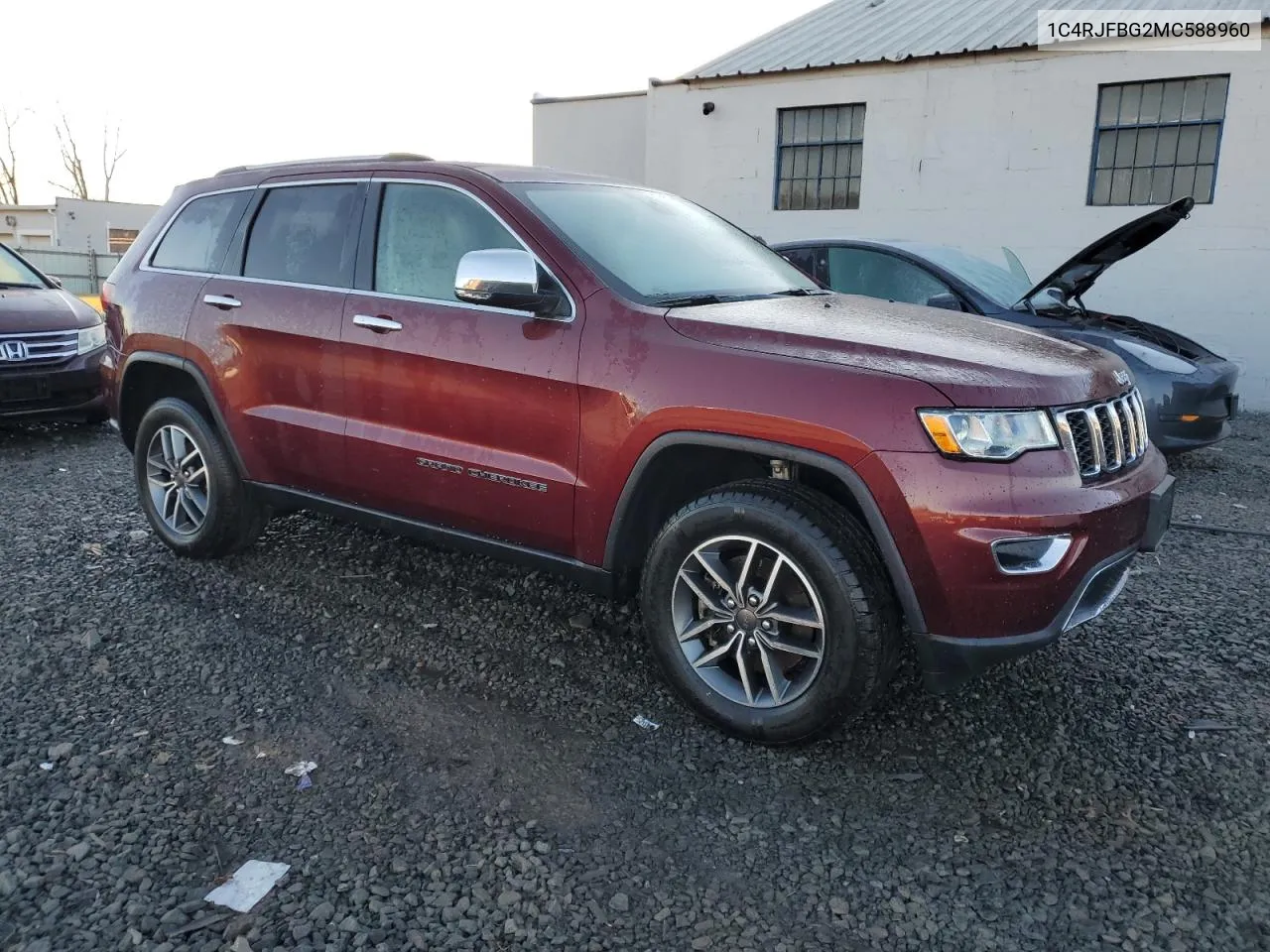 2021 Jeep Grand Cherokee Limited VIN: 1C4RJFBG2MC588960 Lot: 82196863