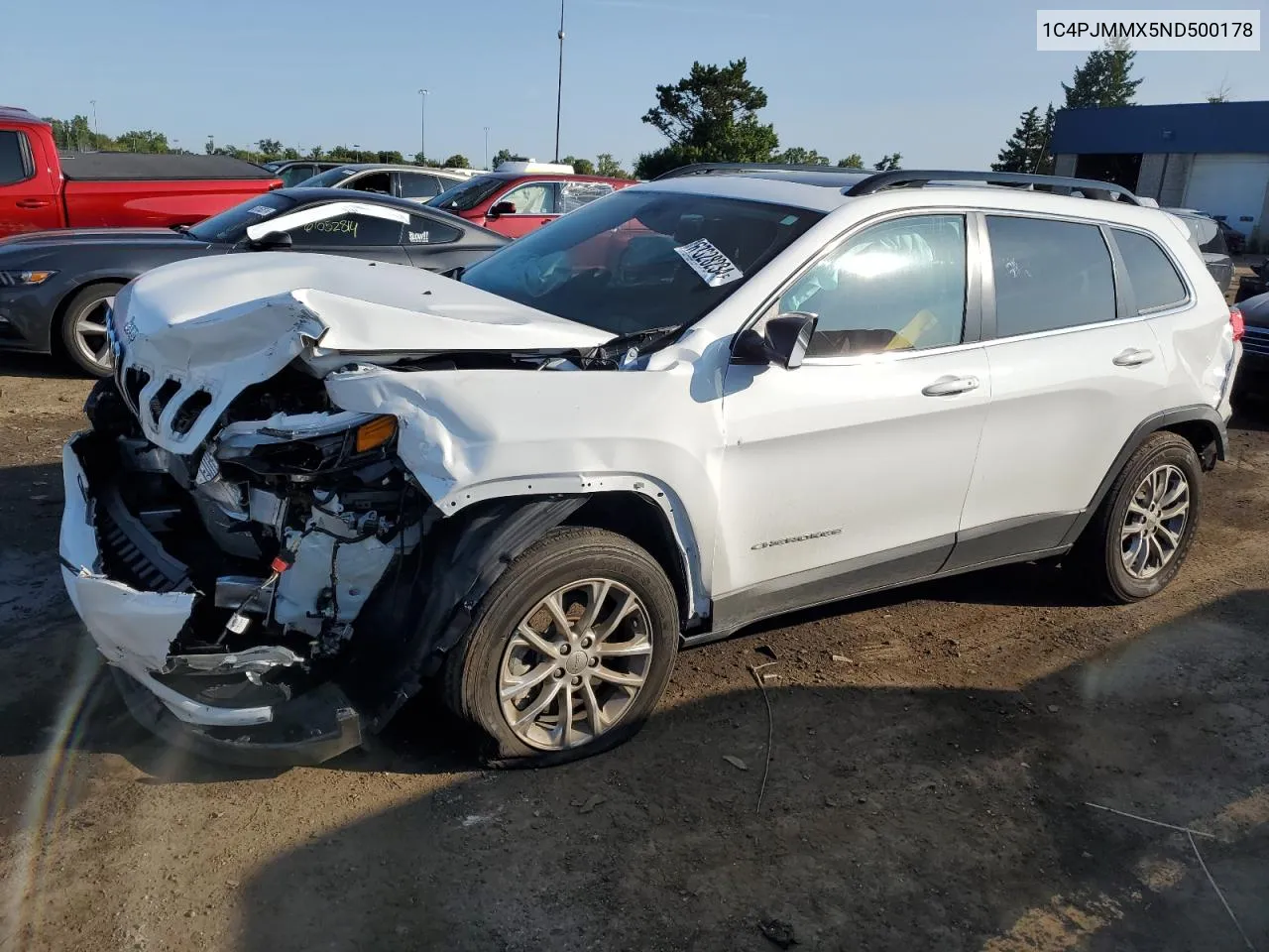 2022 Jeep Cherokee Latitude Lux VIN: 1C4PJMMX5ND500178 Lot: 67328234