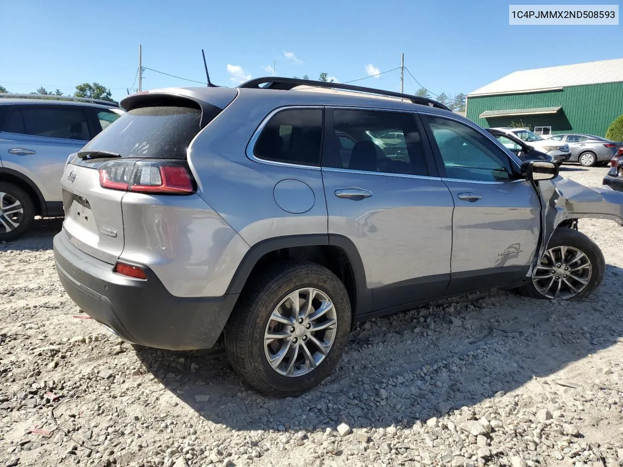 2022 Jeep Cherokee Latitude Lux VIN: 1C4PJMMX2ND508593 Lot: 69818924