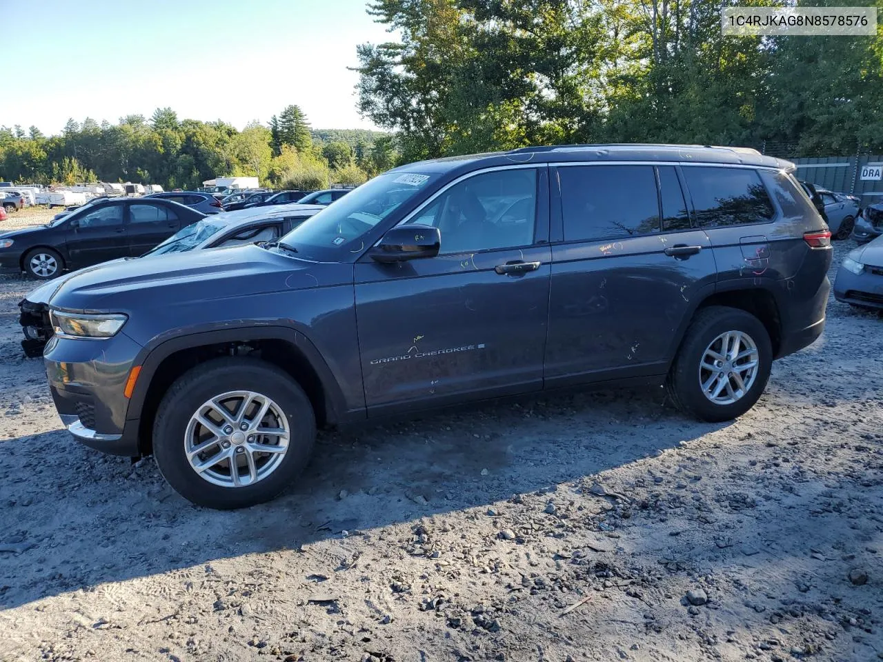 2022 Jeep Grand Cherokee L Laredo VIN: 1C4RJKAG8N8578576 Lot: 70279224