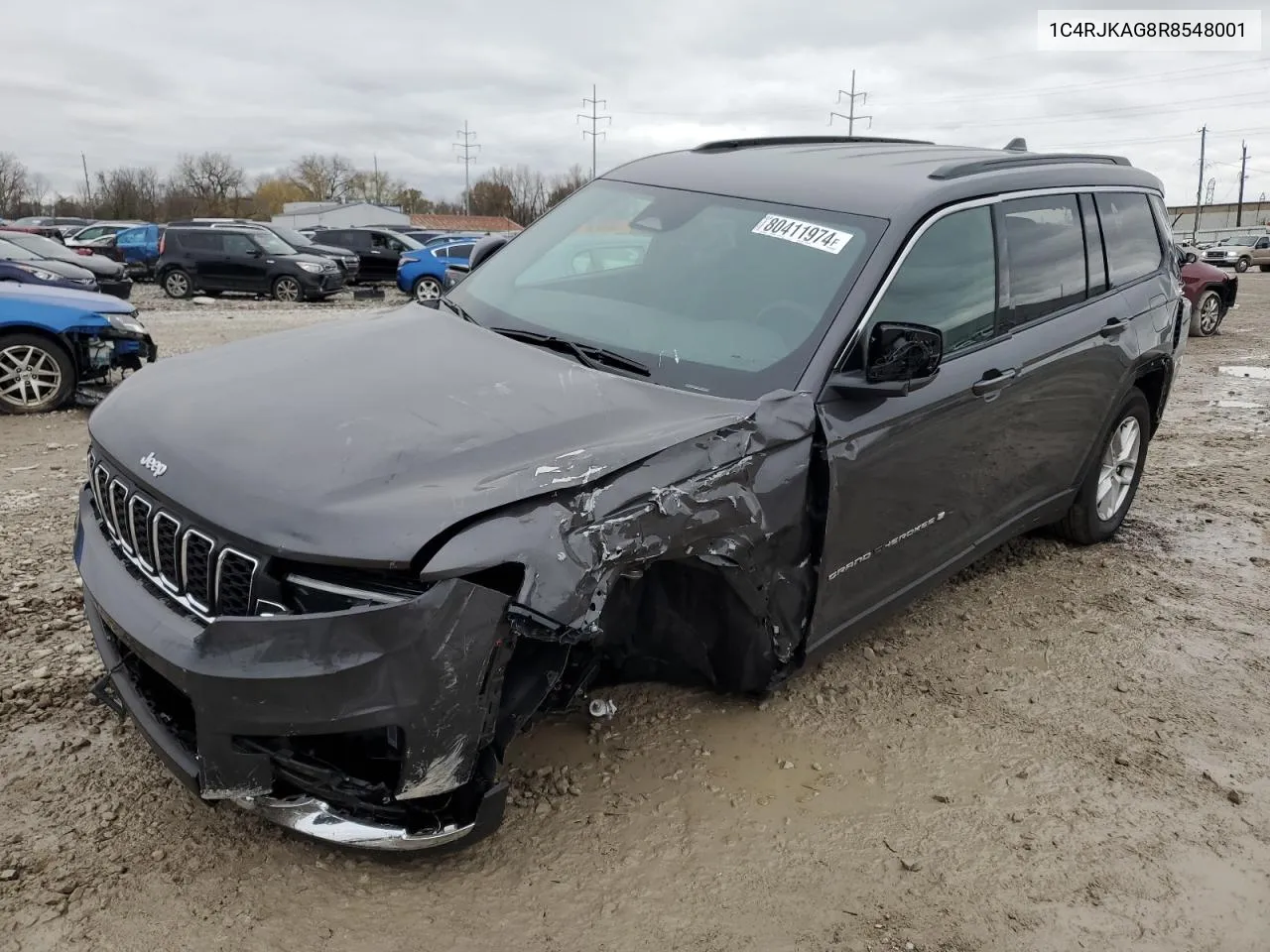 2024 Jeep Grand Cherokee L Laredo VIN: 1C4RJKAG8R8548001 Lot: 80411974