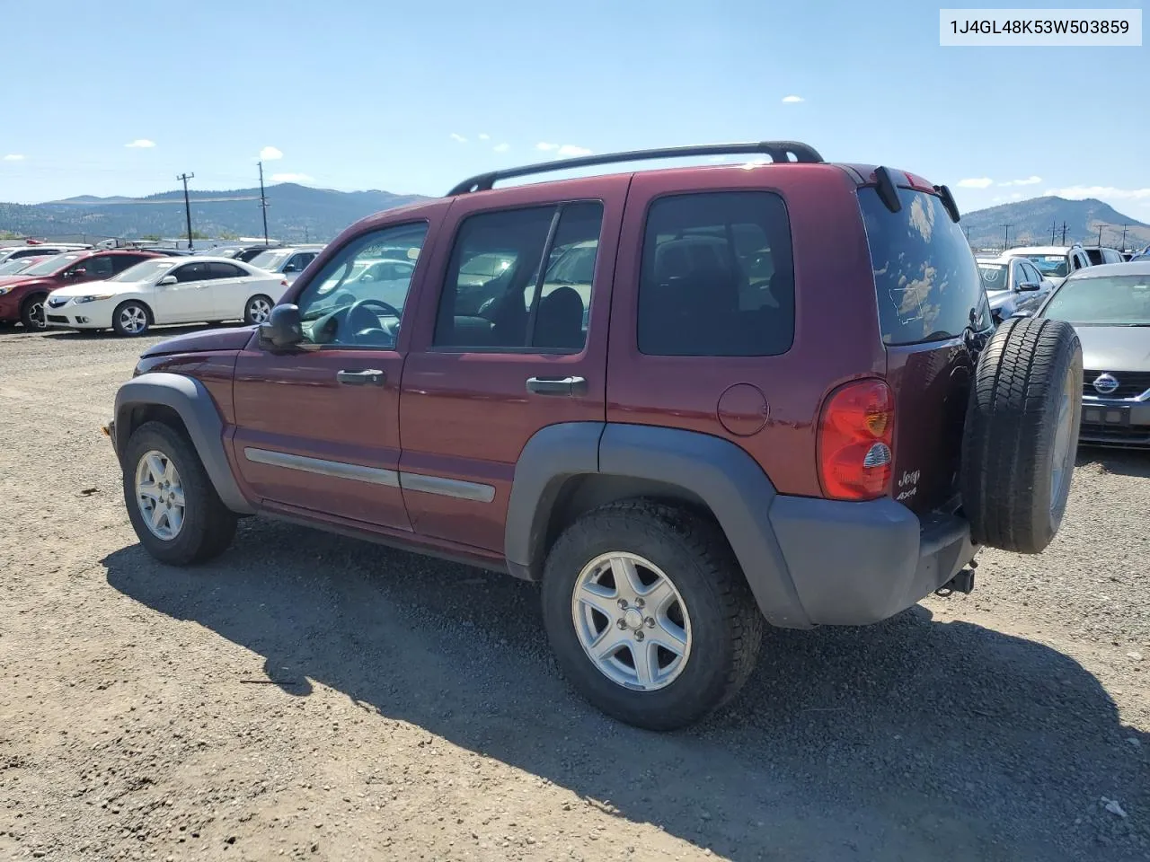 2003 Jeep Liberty Sport VIN: 1J4GL48K53W503859 Lot: 62239924