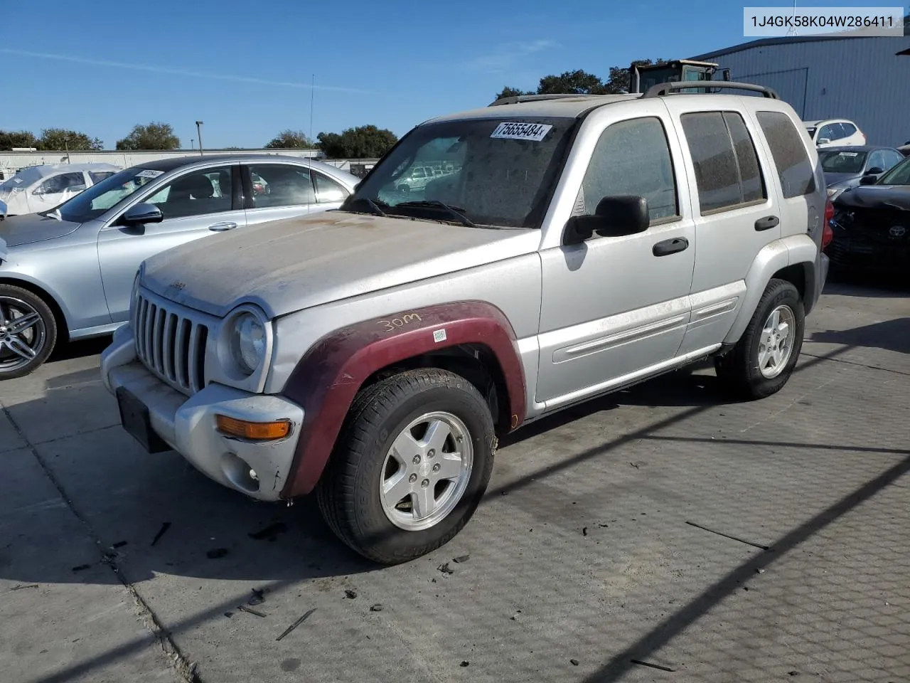 2004 Jeep Liberty Limited VIN: 1J4GK58K04W286411 Lot: 75655484