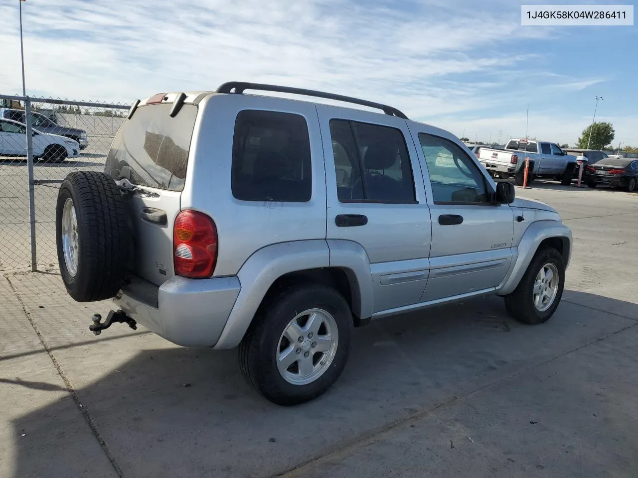 2004 Jeep Liberty Limited VIN: 1J4GK58K04W286411 Lot: 75655484