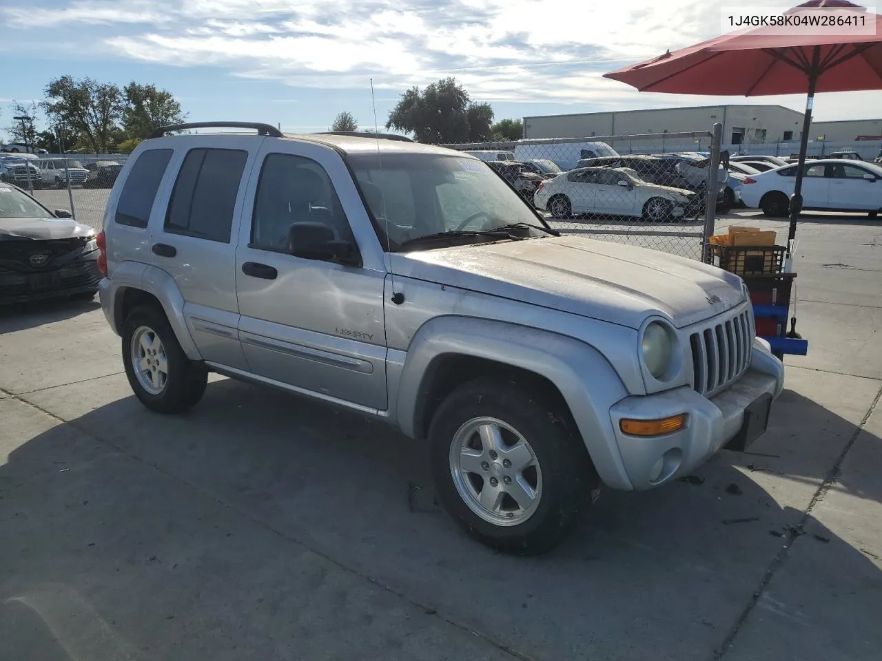 2004 Jeep Liberty Limited VIN: 1J4GK58K04W286411 Lot: 75655484