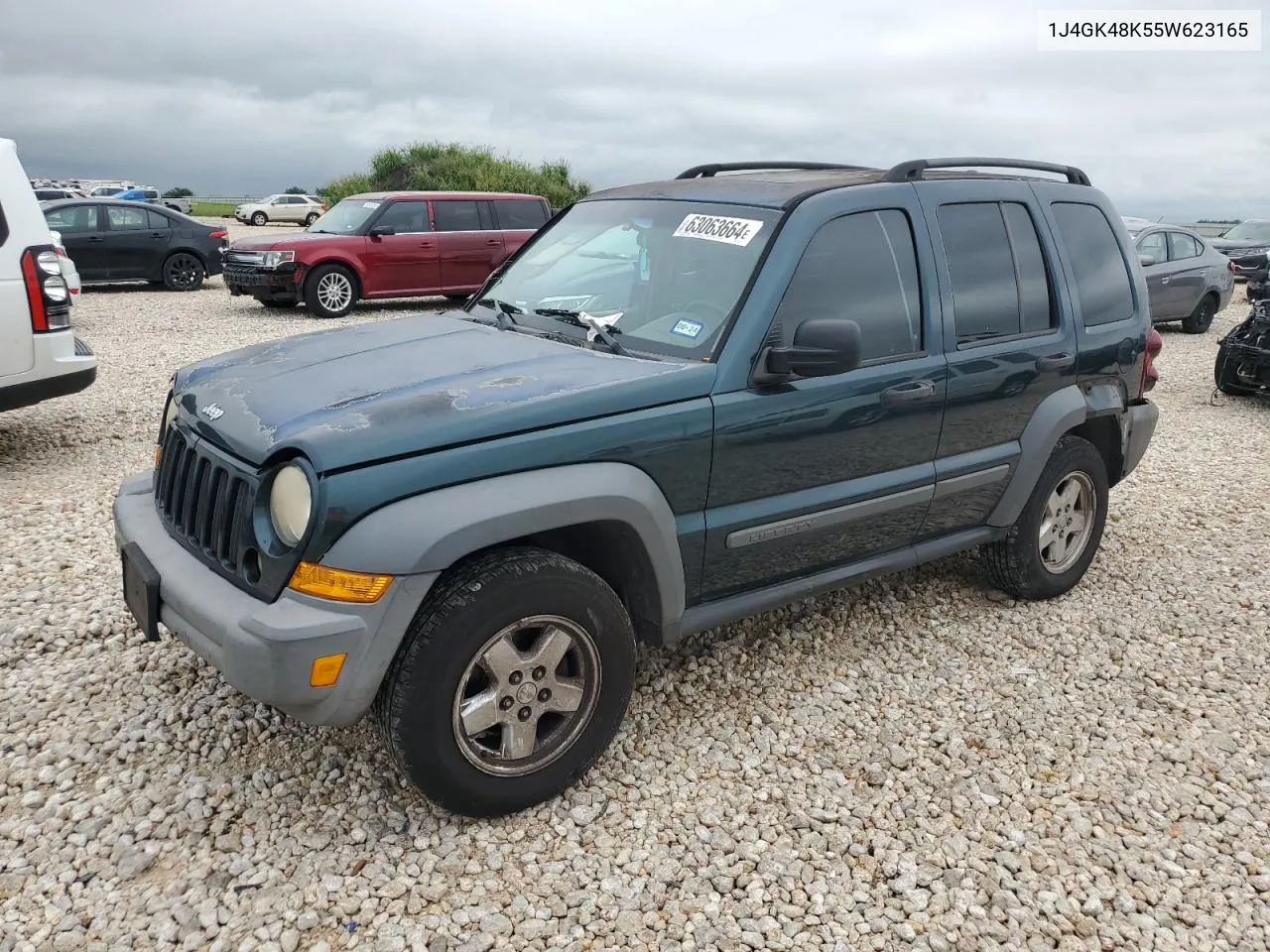 2005 Jeep Liberty Sport VIN: 1J4GK48K55W623165 Lot: 63063664