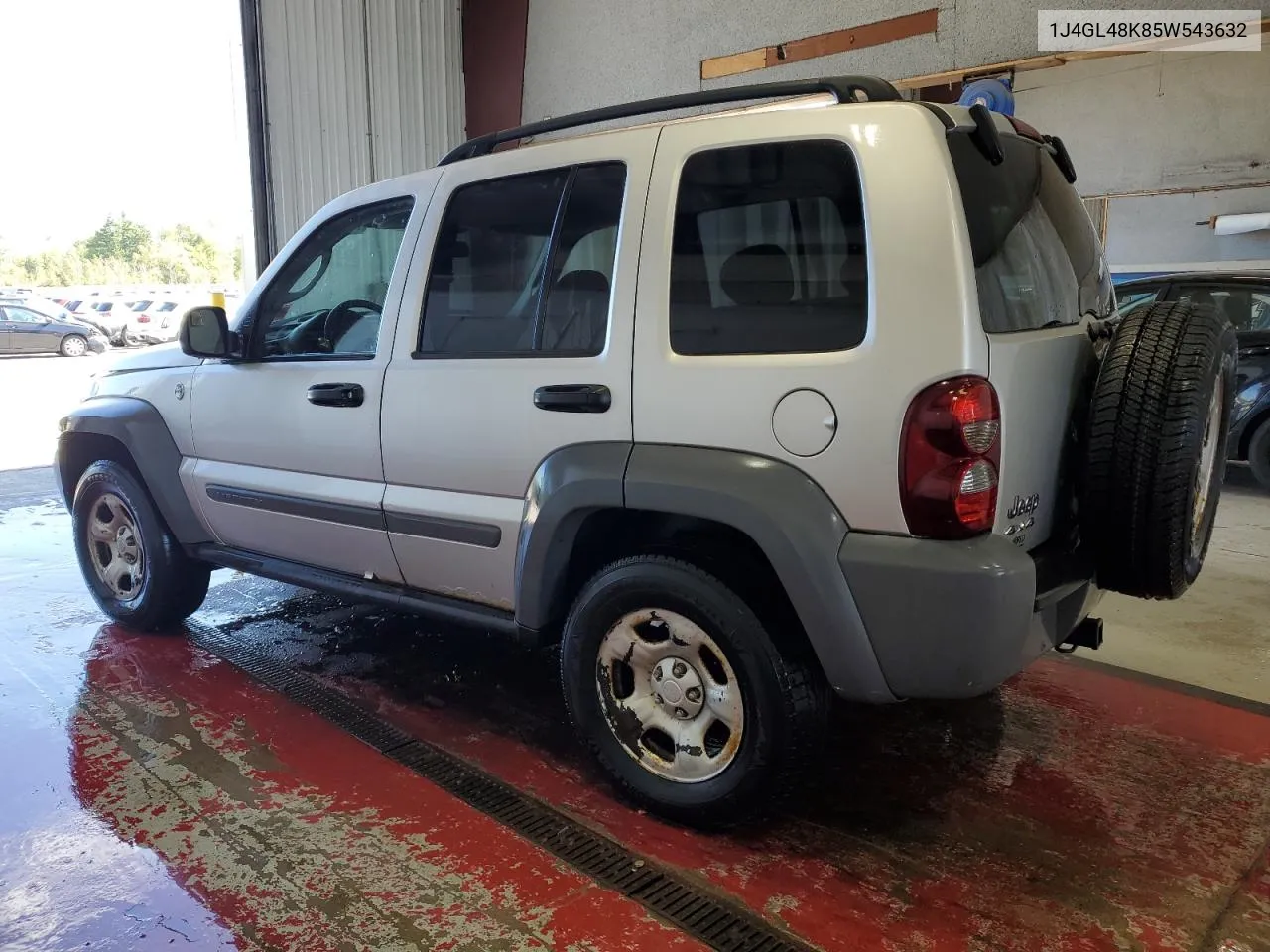 2005 Jeep Liberty Sport VIN: 1J4GL48K85W543632 Lot: 70795204