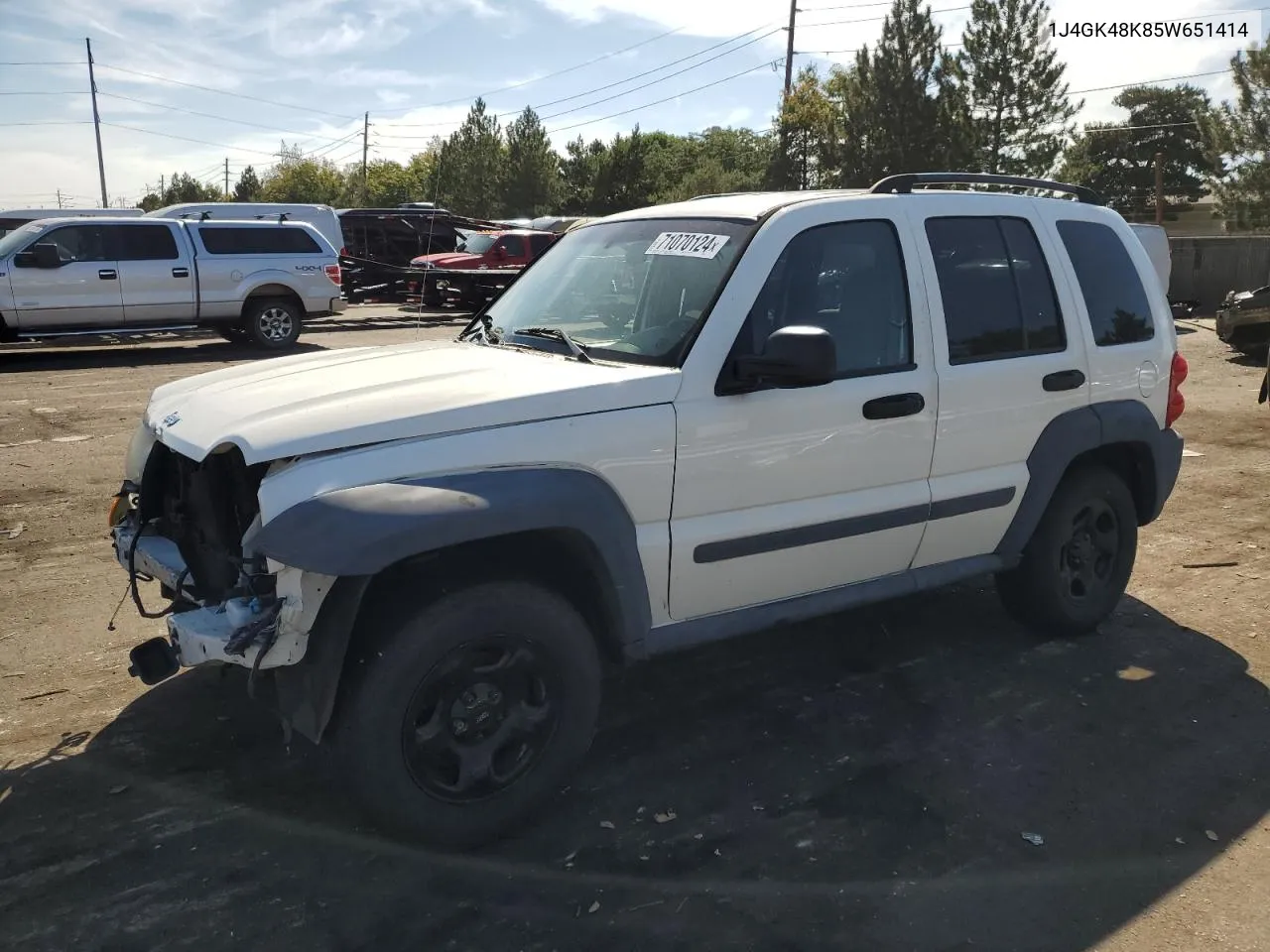 2005 Jeep Liberty Sport VIN: 1J4GK48K85W651414 Lot: 71070124