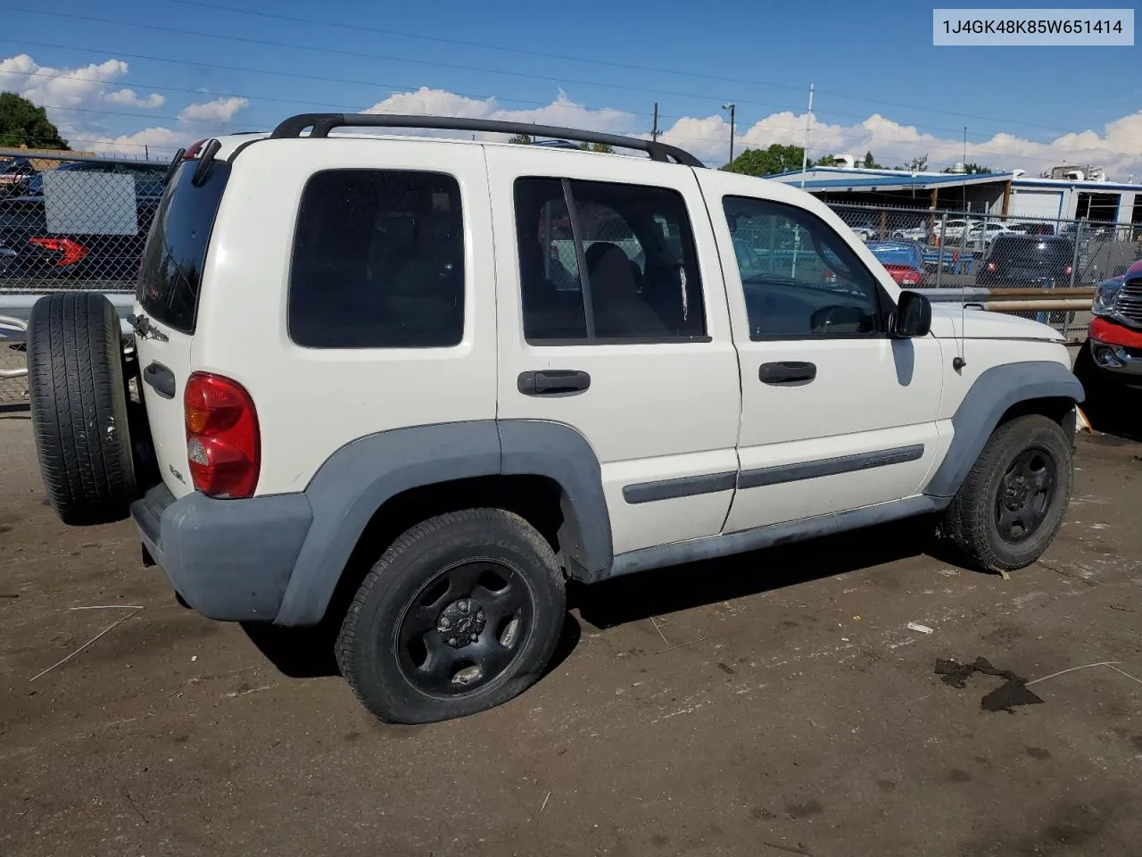 2005 Jeep Liberty Sport VIN: 1J4GK48K85W651414 Lot: 71070124